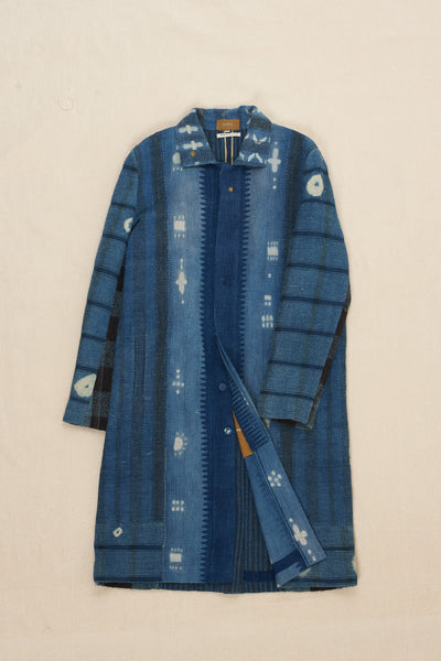 Indigo Statement Shibori & Bandhanii Wool Coat – 11.11/eleven 