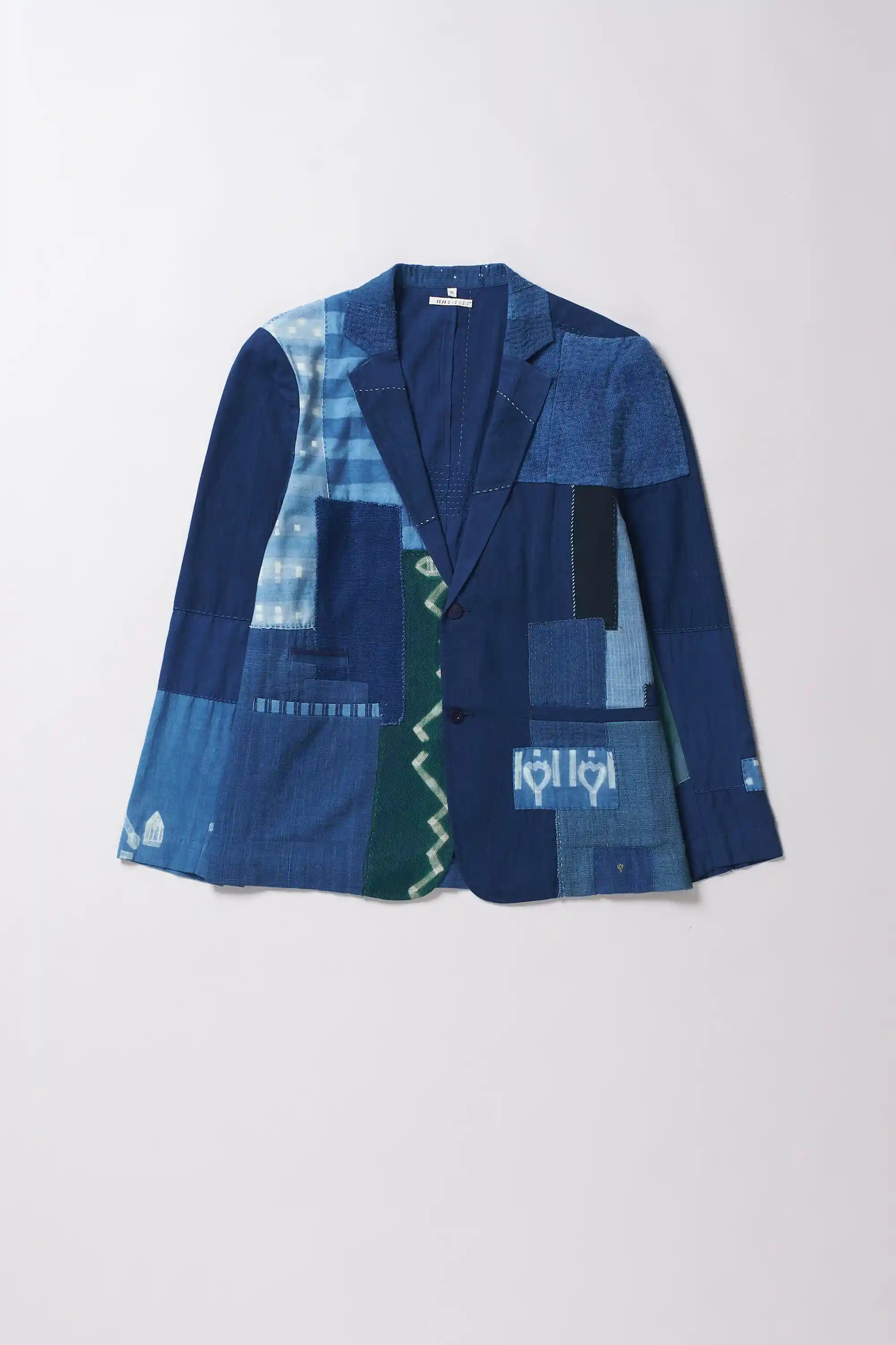 Patchwork Jacket in Medium Indigo