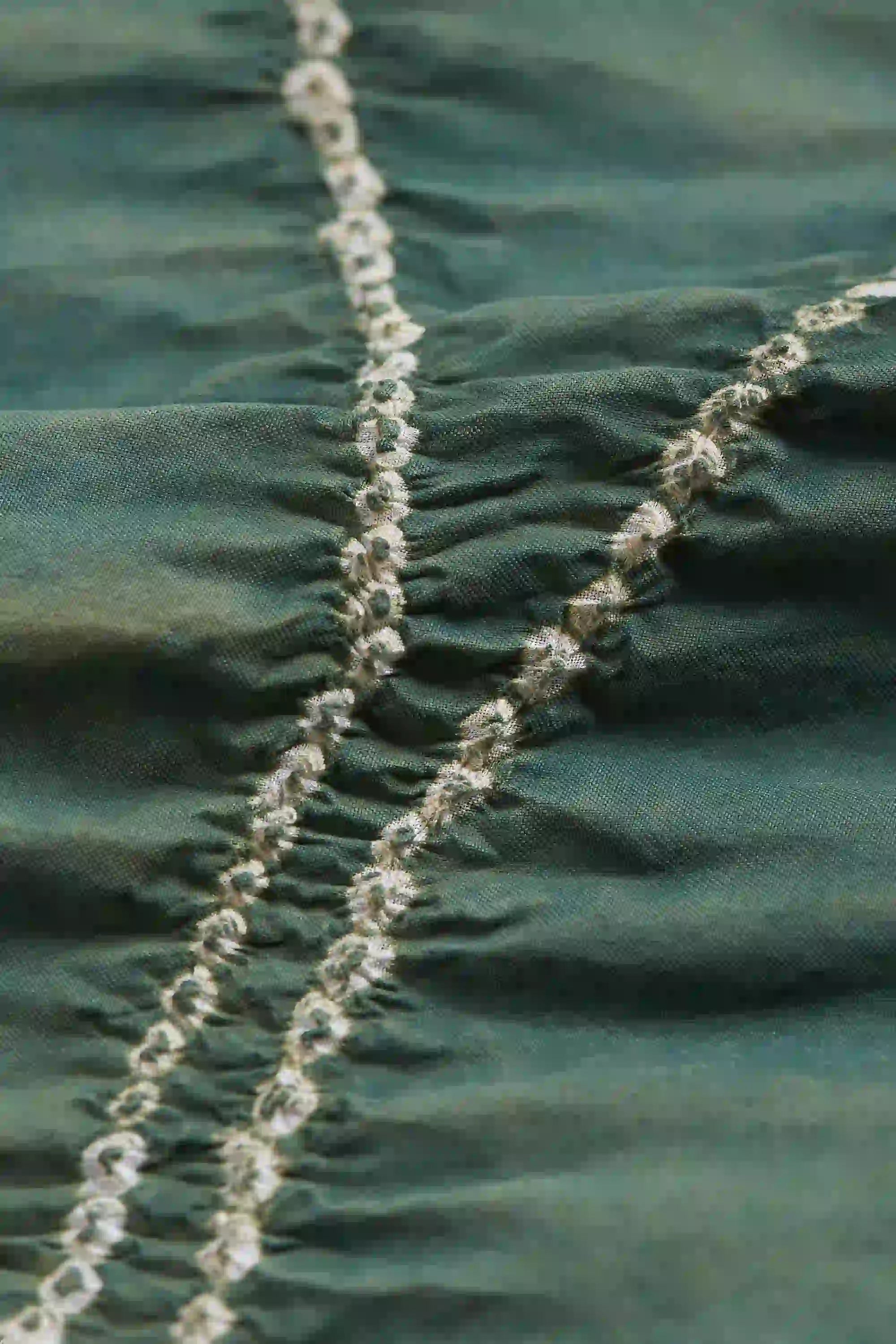 Fabric close-up with bandhani work