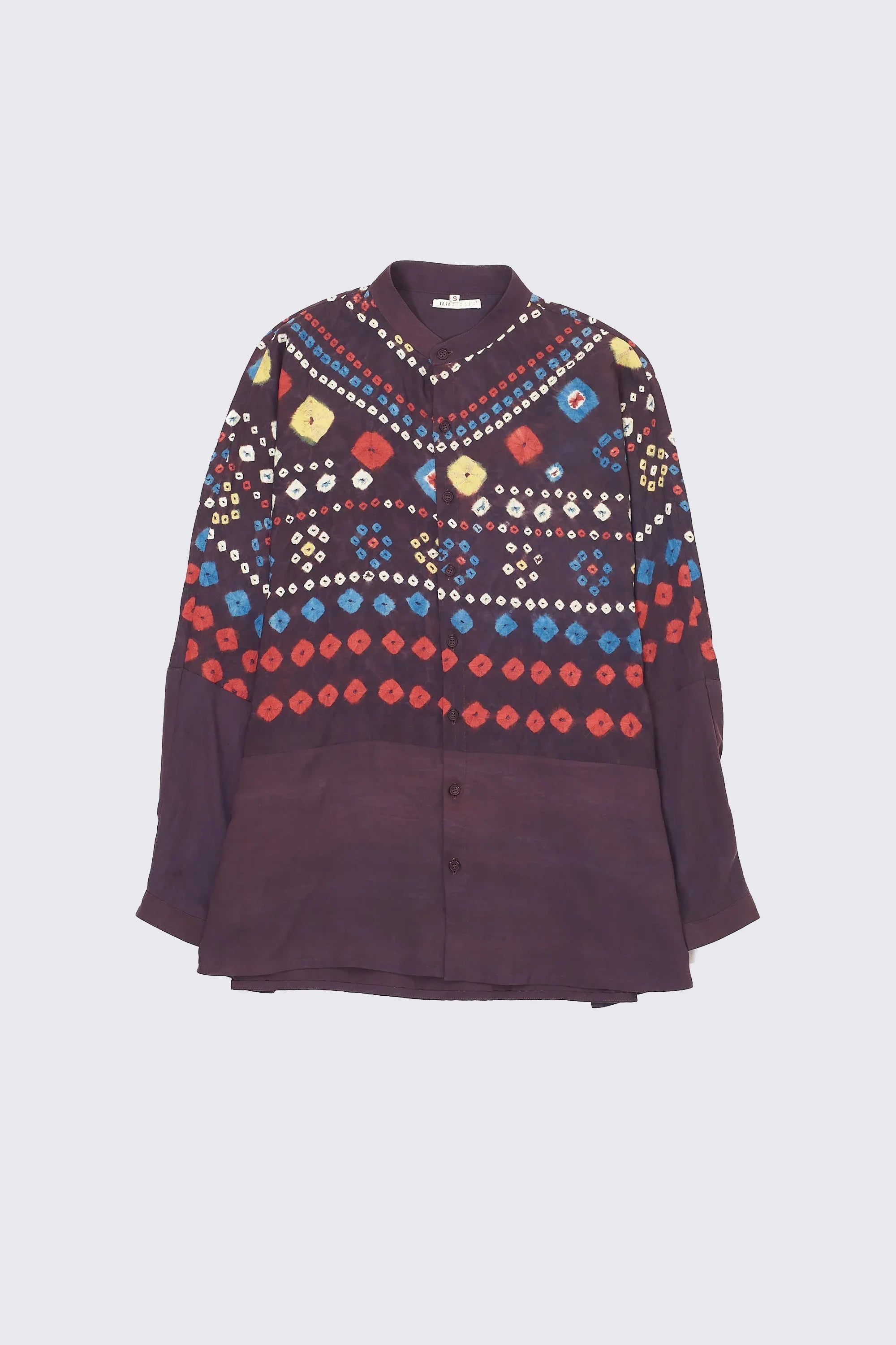 Multi Color Bandhani Shirt Silk