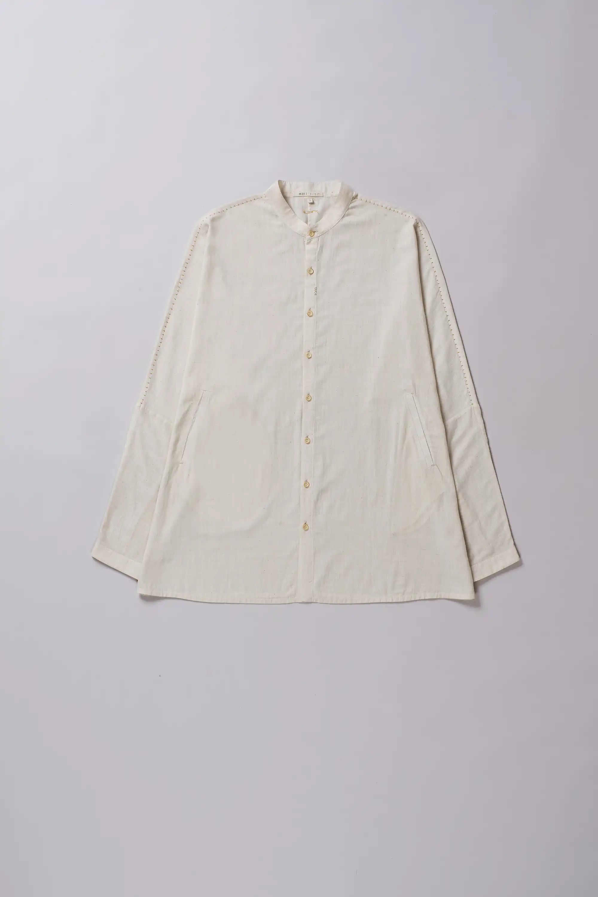 Ecru shirt with full-sleeves