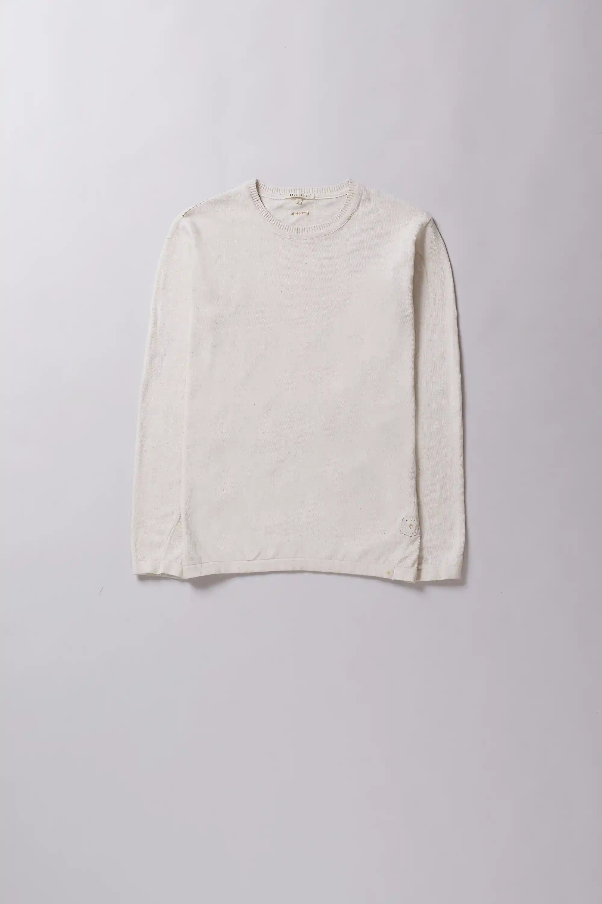 Front image of ecru cotton t-shirt