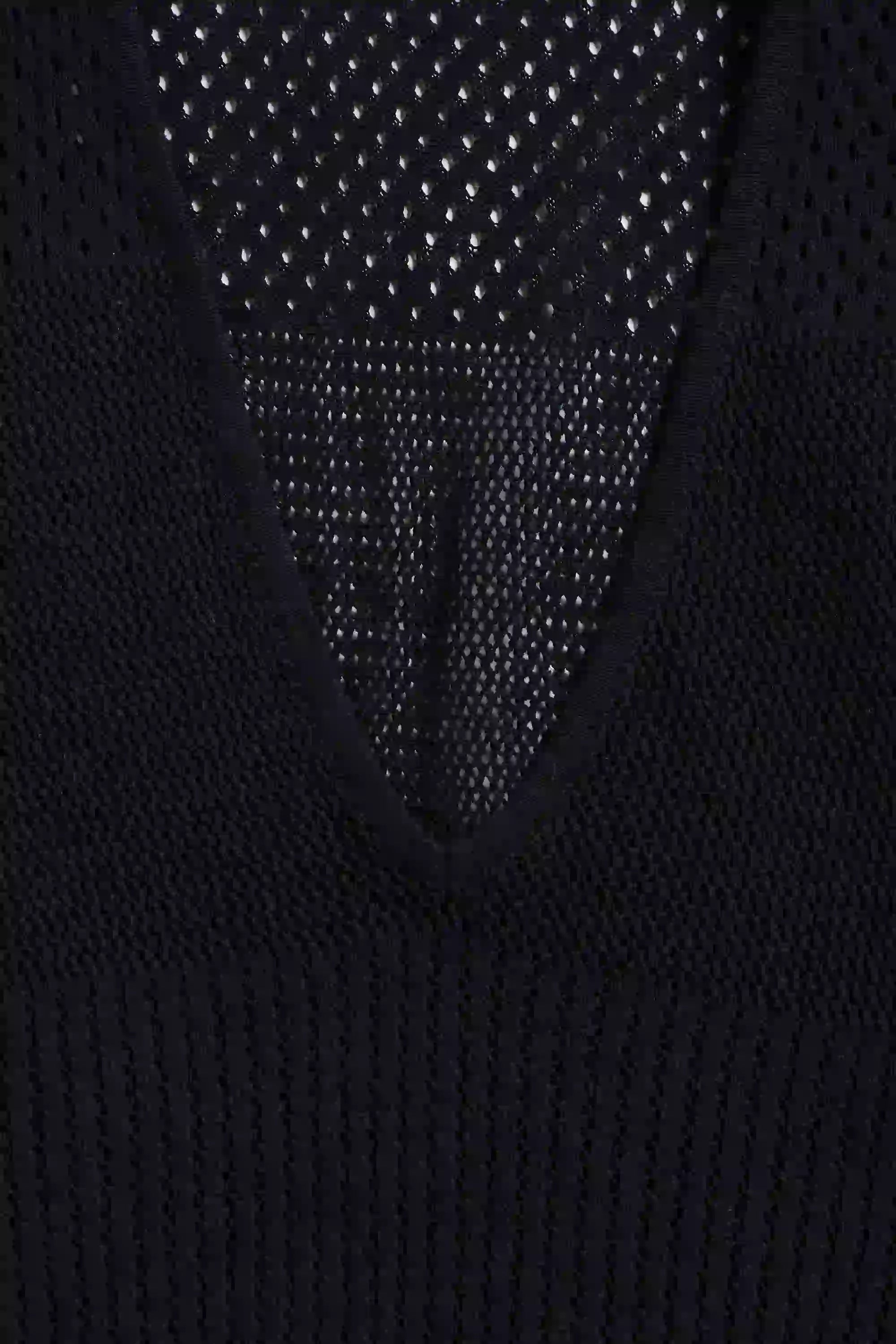 Close-up of neckline of garment