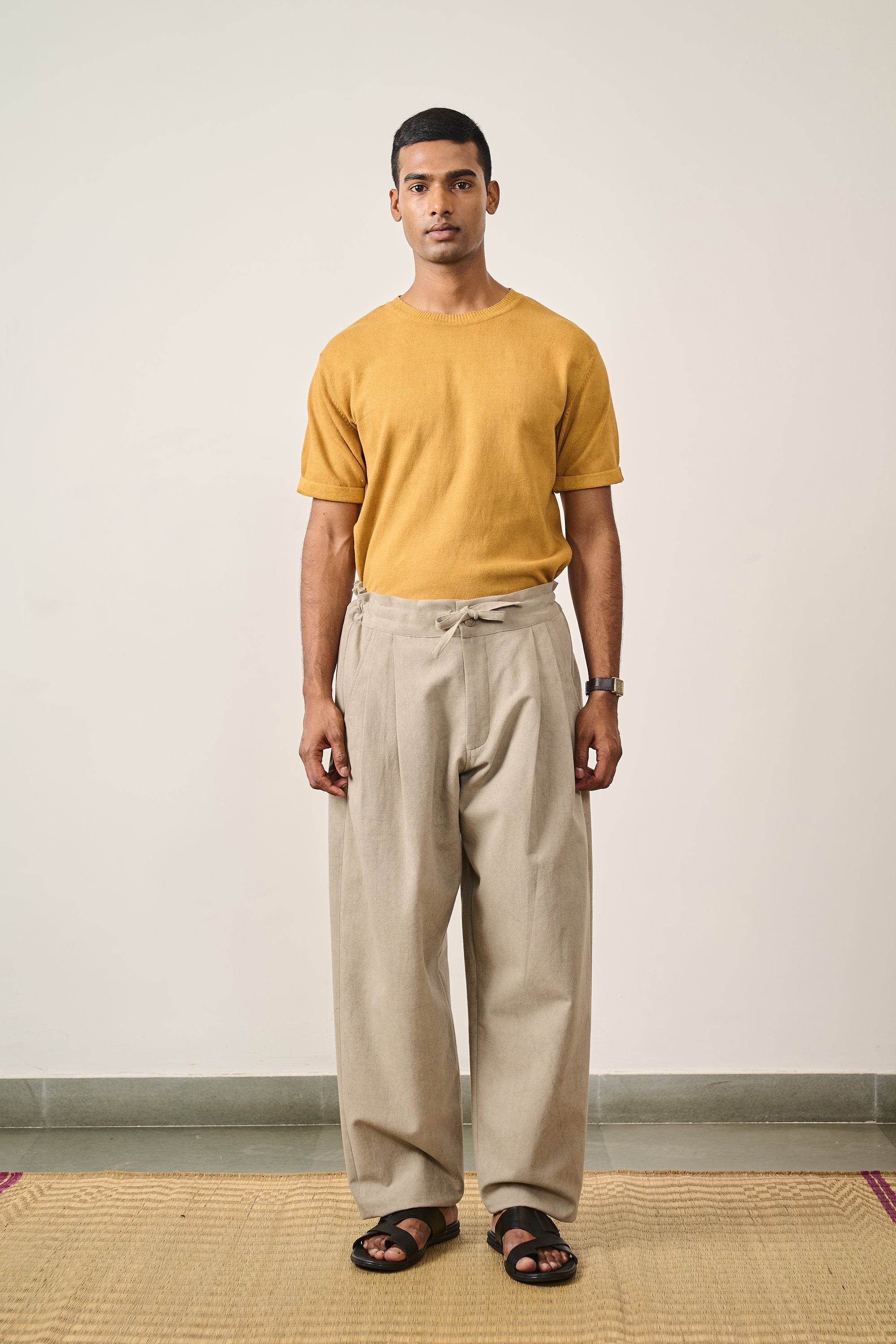 MUSTARD YELLOW COTTON T-SHIRT