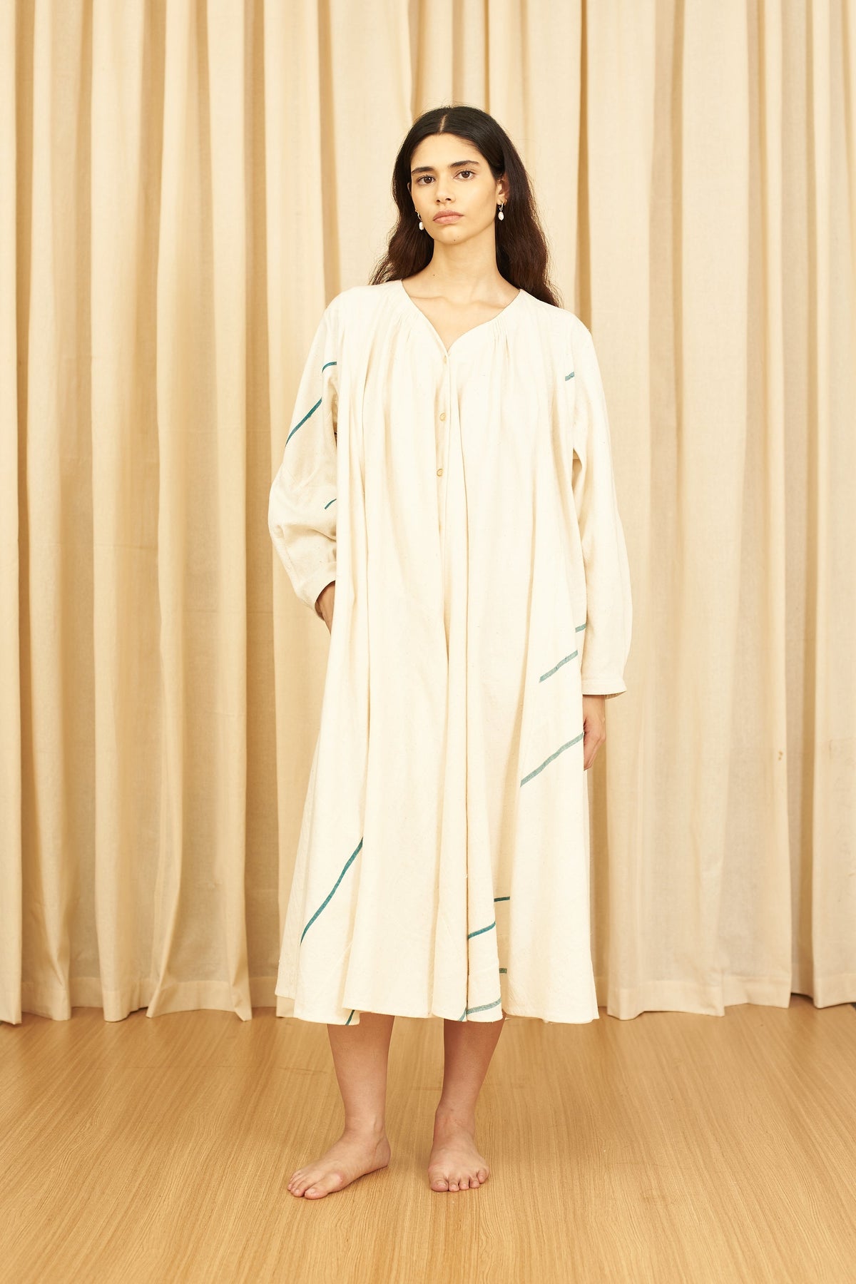Off-White Ecru Undyed Statement Dress
