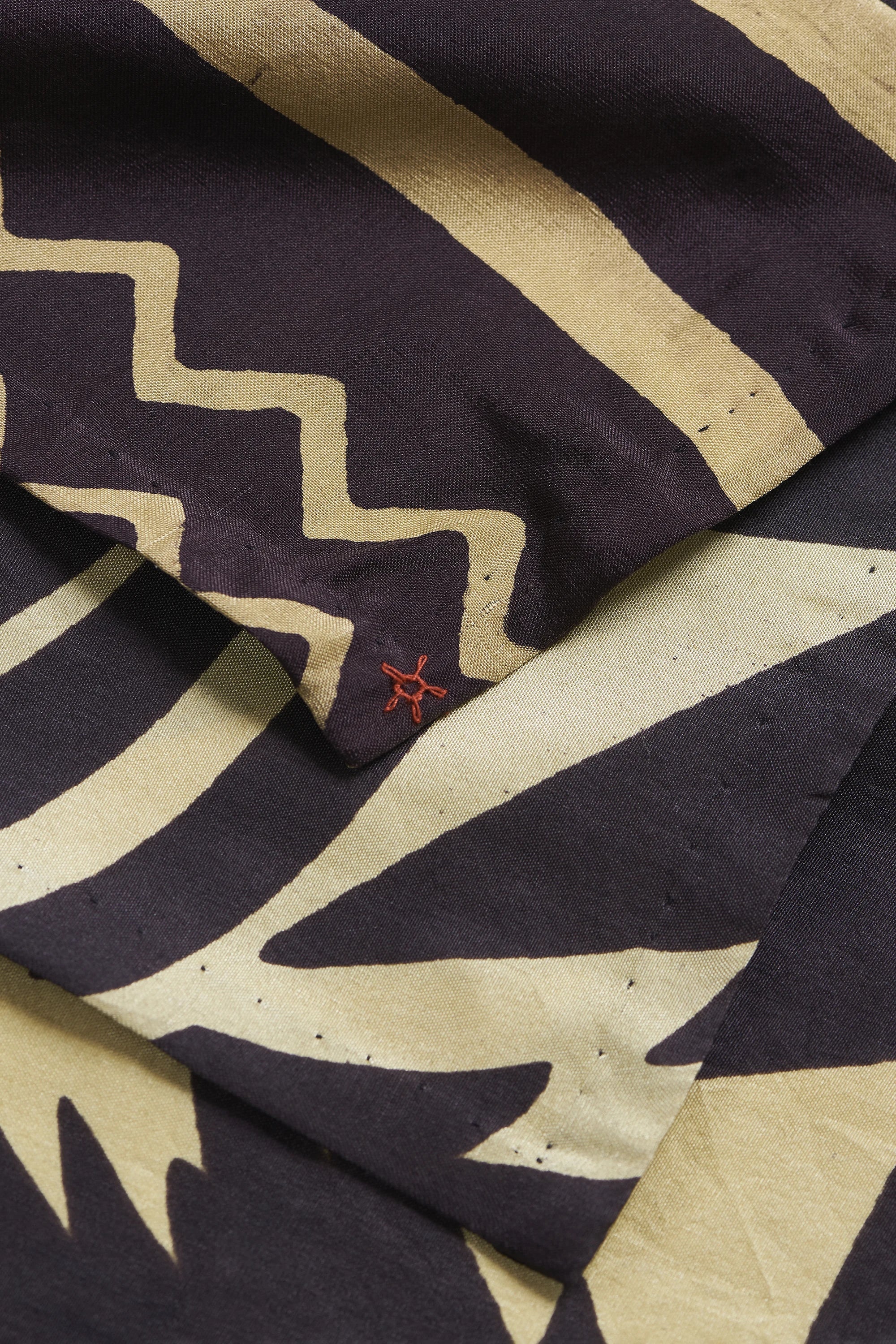 Patchwork Rectangular Scarf in Silk