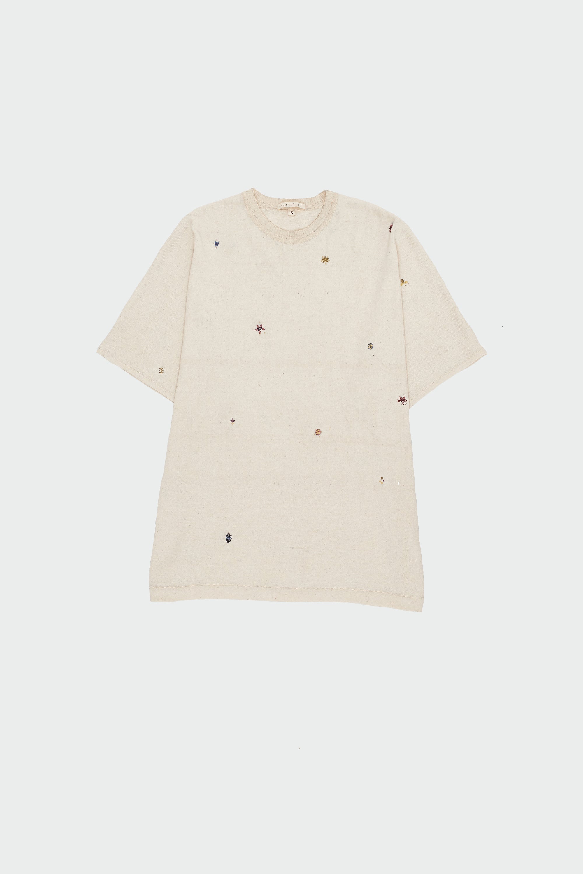 Front image of a ecru t-shirt