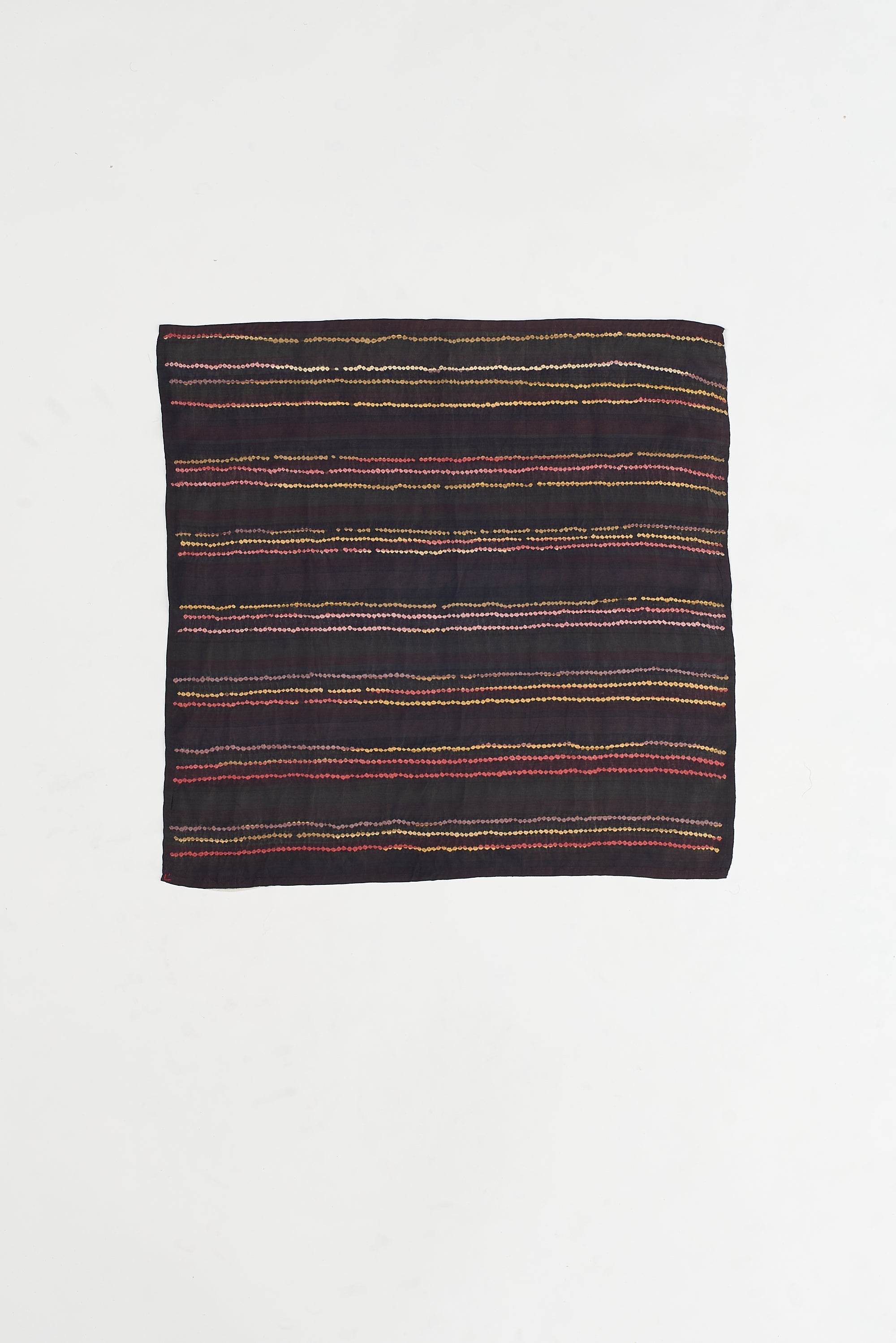 BLACK BANDHANI SMALL SCARF