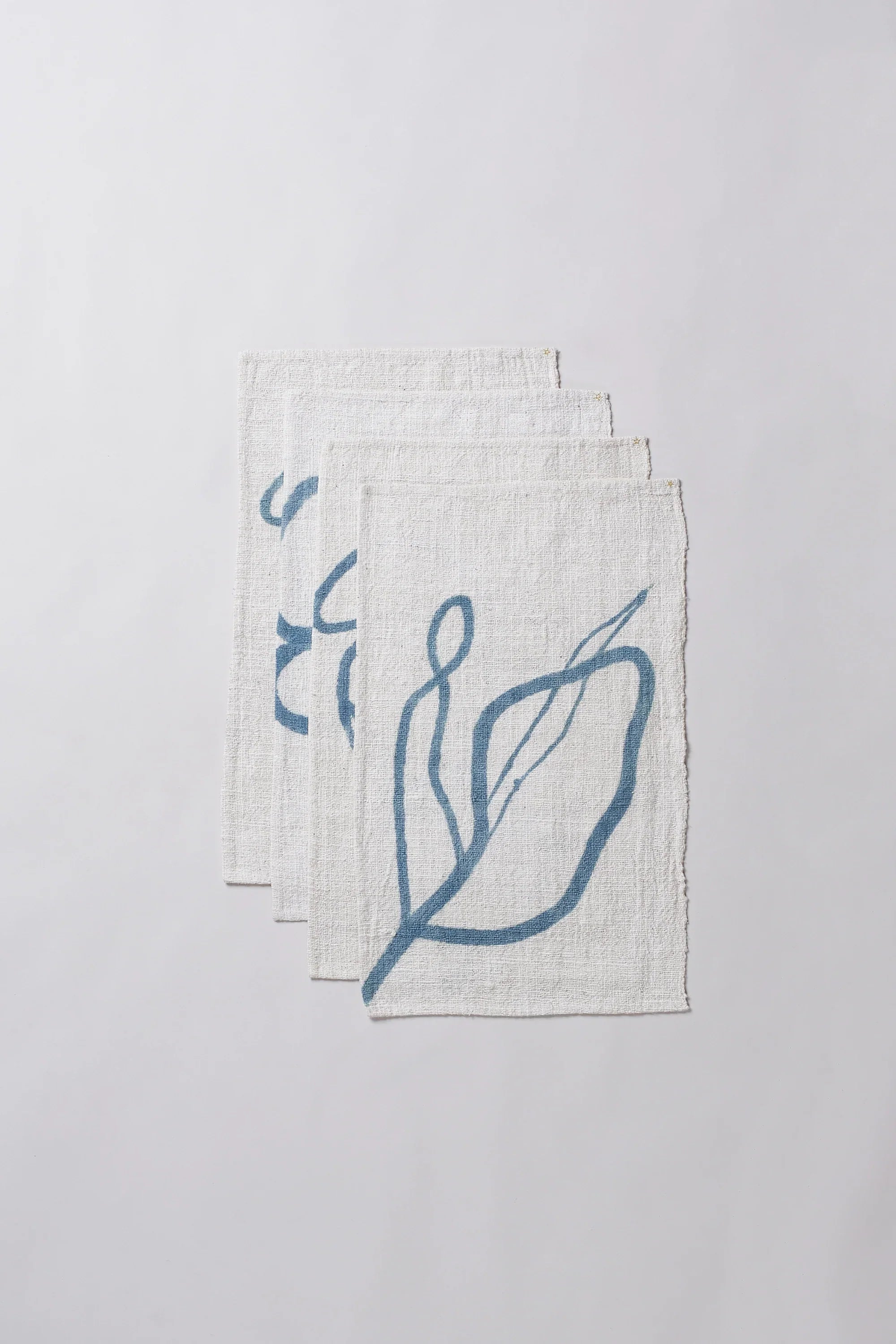 Ecru cotton towel with set of four pieces