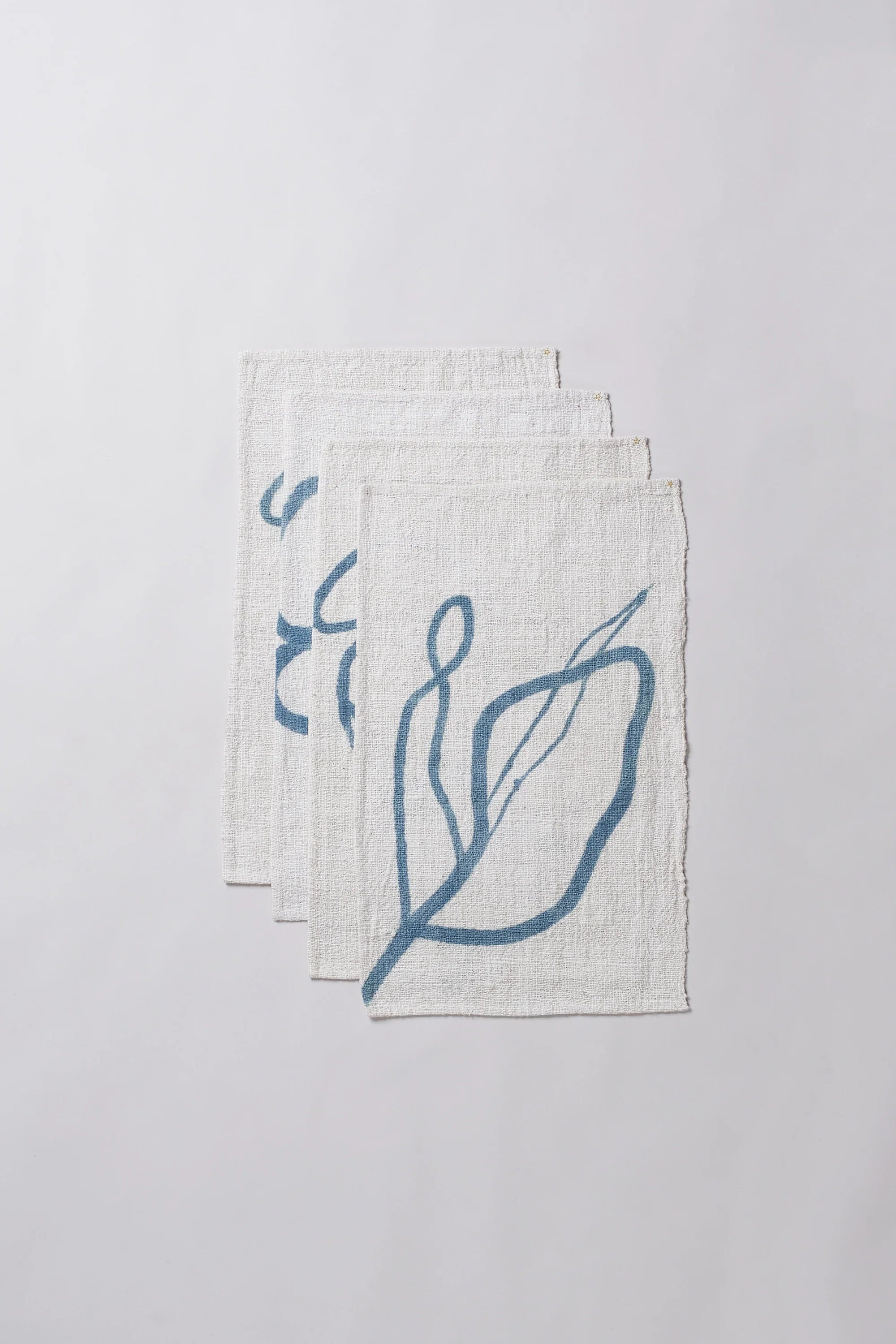 Hand Painted Towel in Indigo