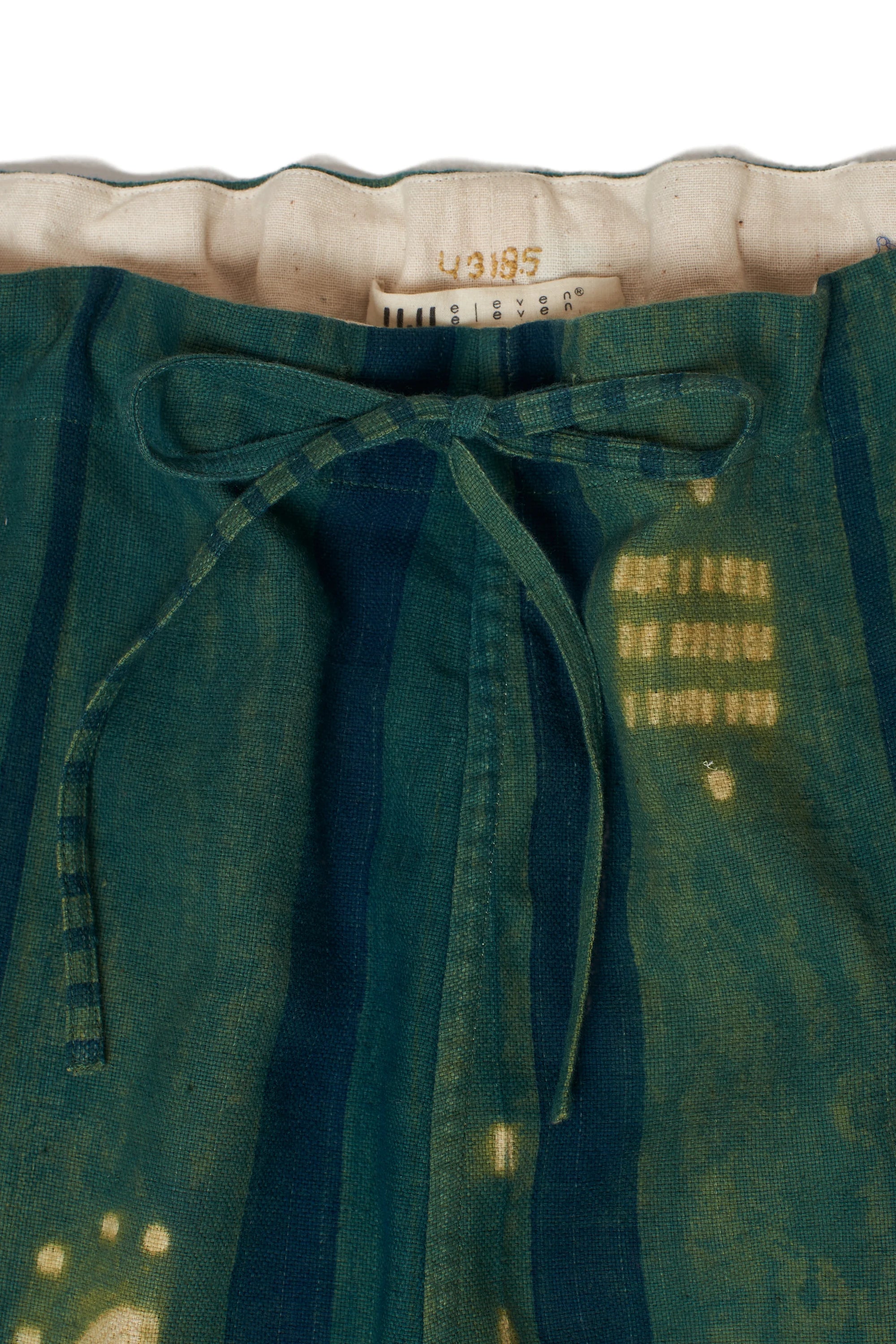 Block Printed String Pants with Shibori