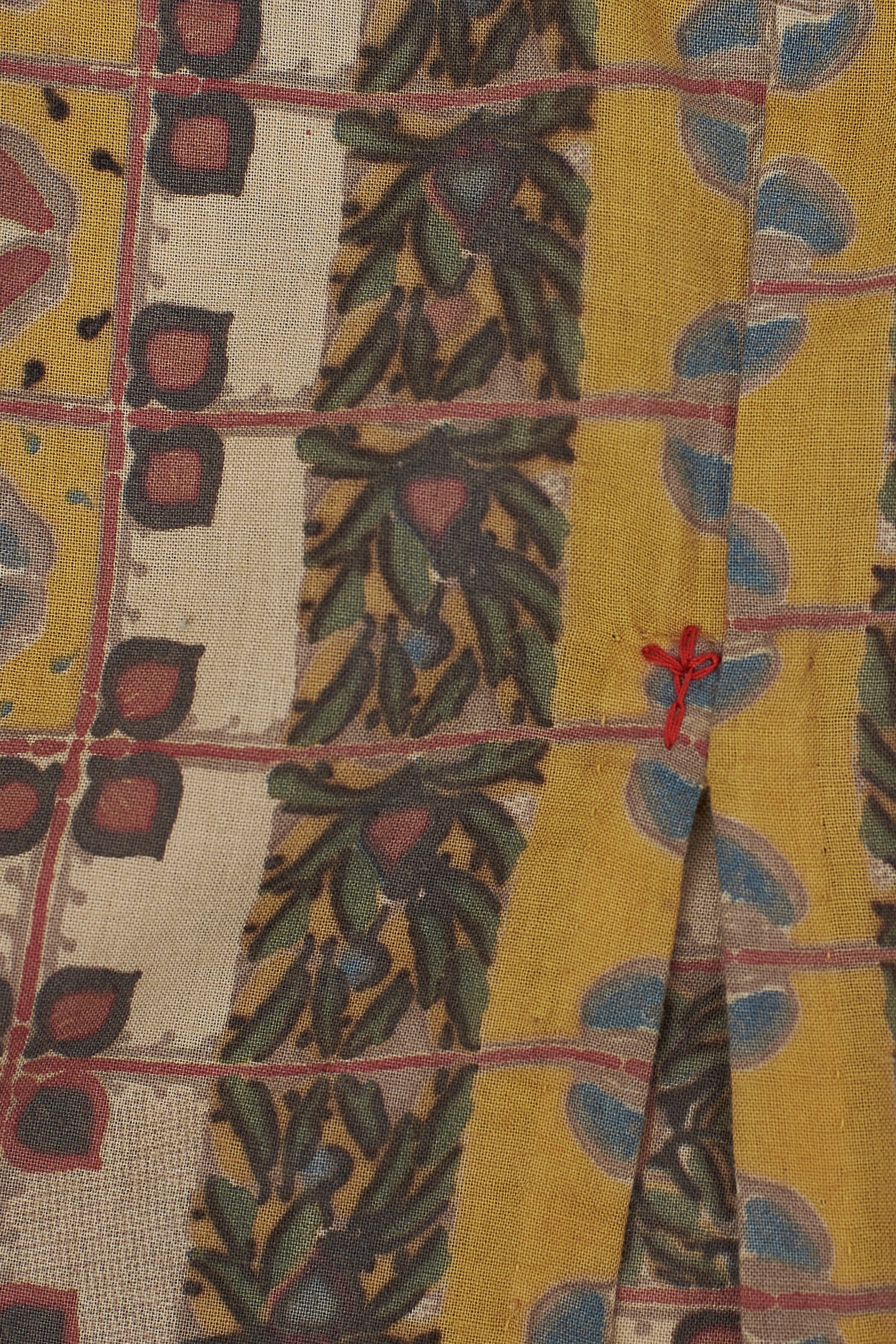 CHETTINAD INSPIRED MULTI-COLOUR SCREEN PRINTED STATEMENT KAFTAN