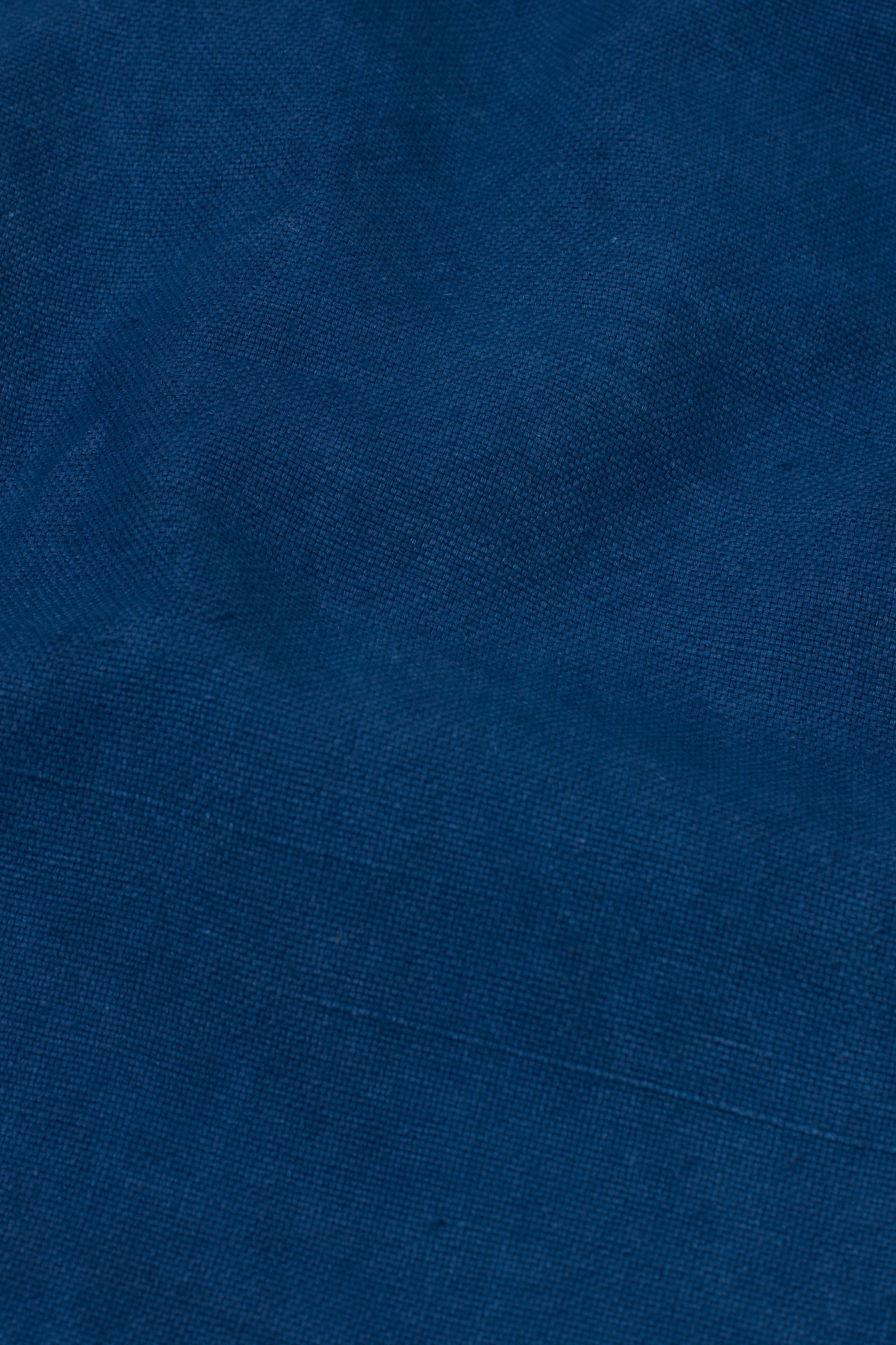 Medium Indigo Pleated Handspun Cotton Trousers