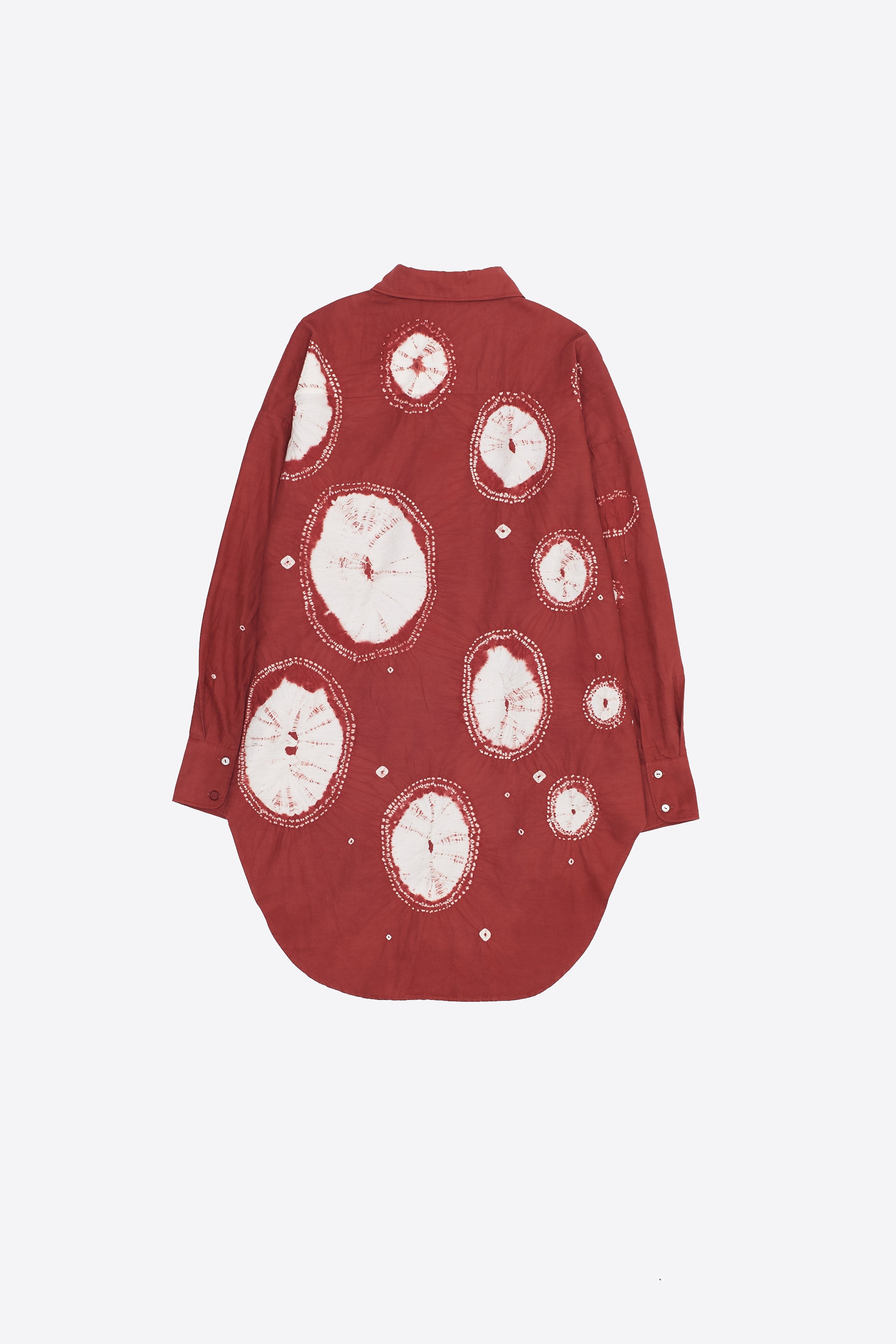 Crimson Pink Oversized Shibori Shirt