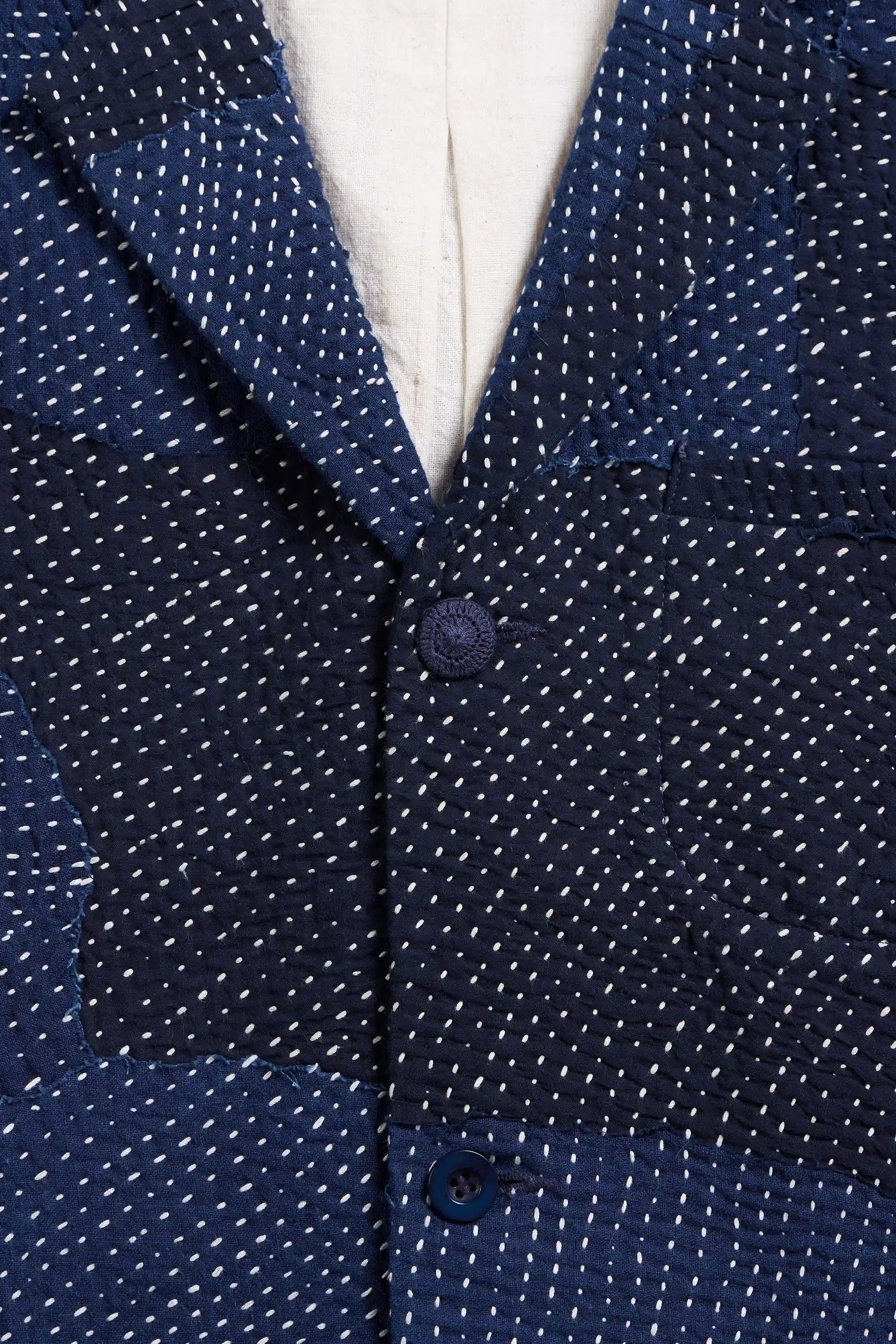 Oversized Patchwork Cotton Jacket