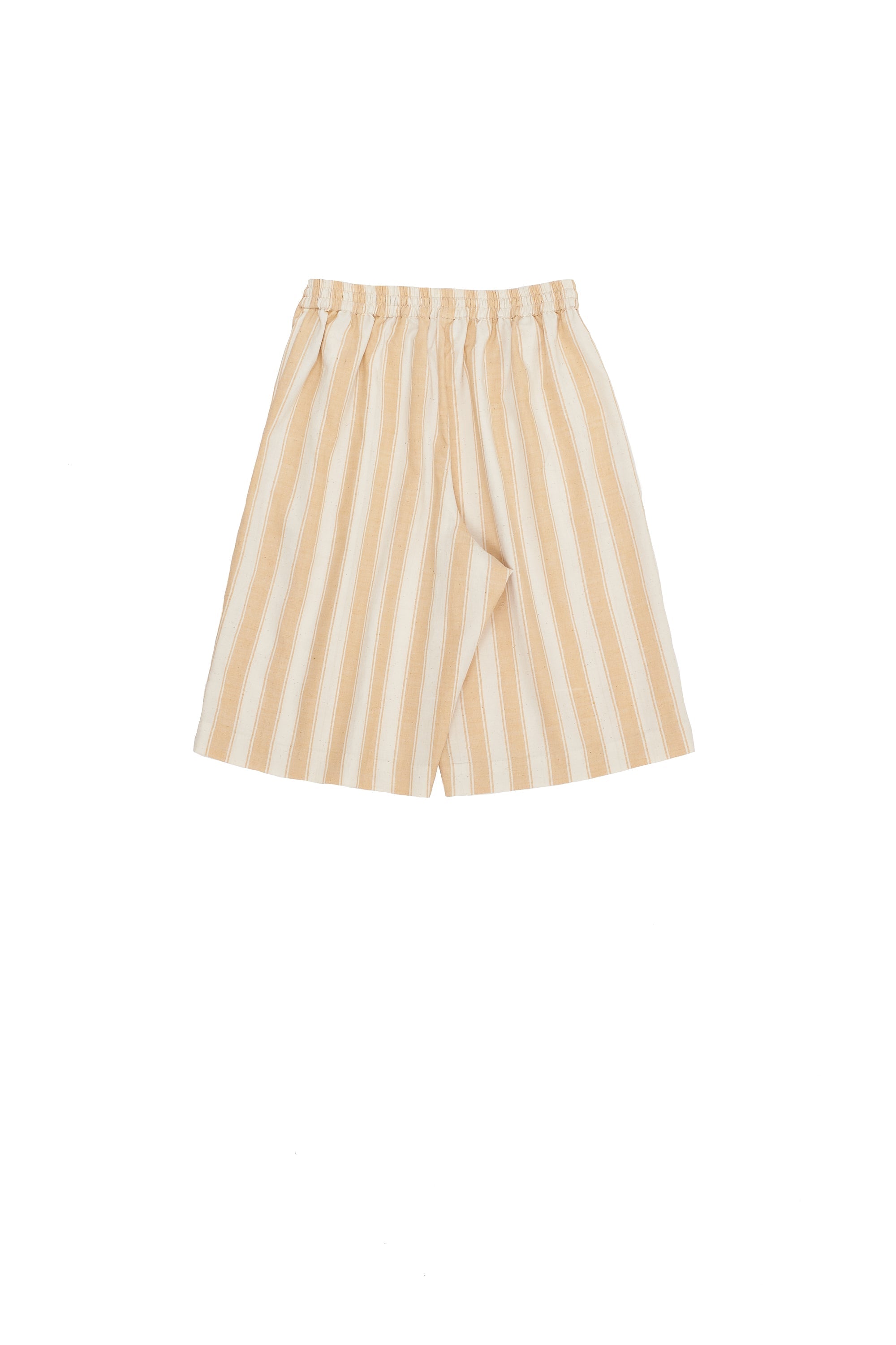 MANGO YELLOW YARN DYED UNISEX DRAWSTRING SHORTS