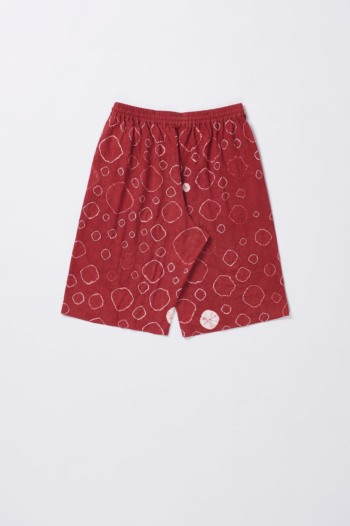 Relaxed Cotton Shorts With Over All Shibori