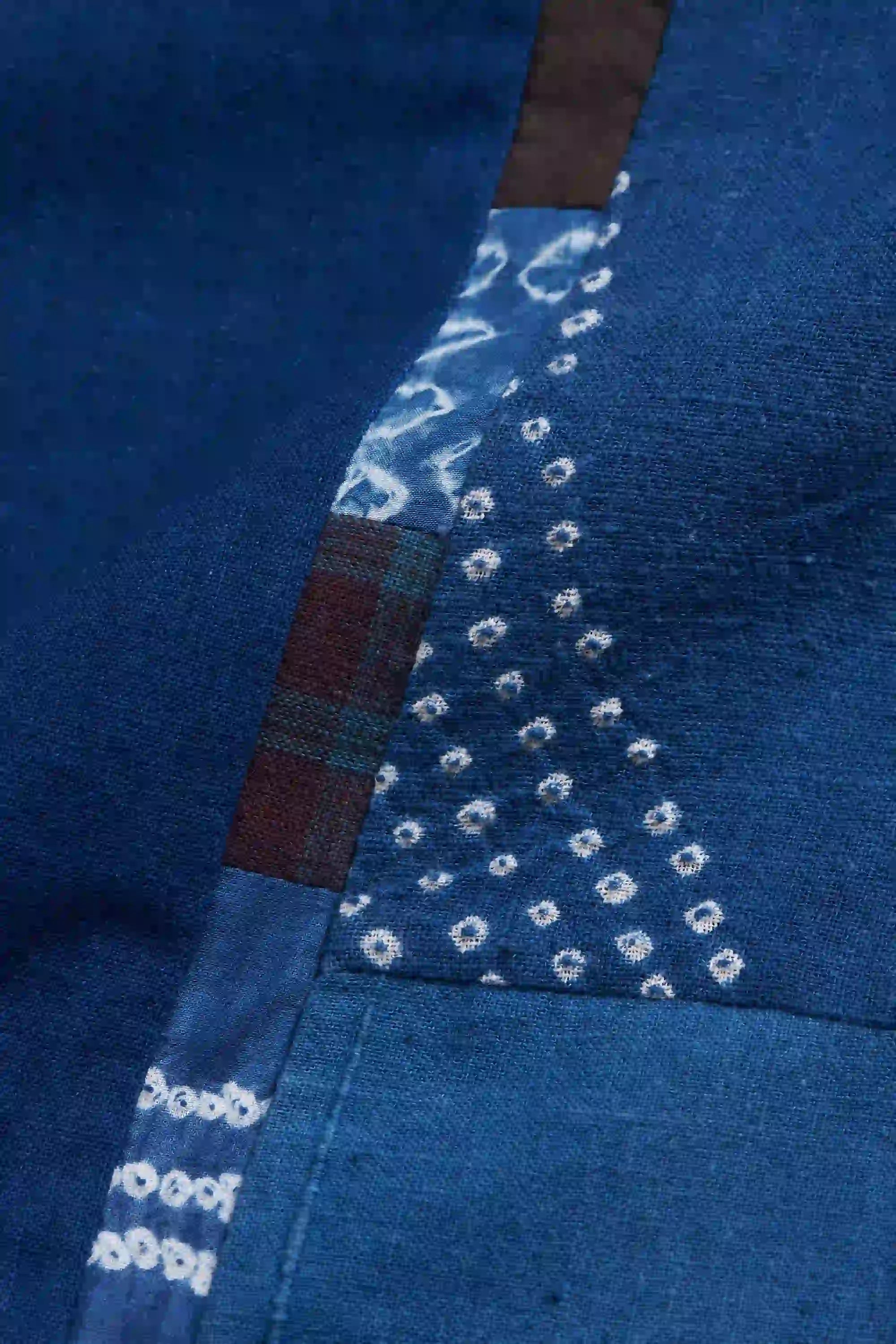 Fabric close-up with patchwork