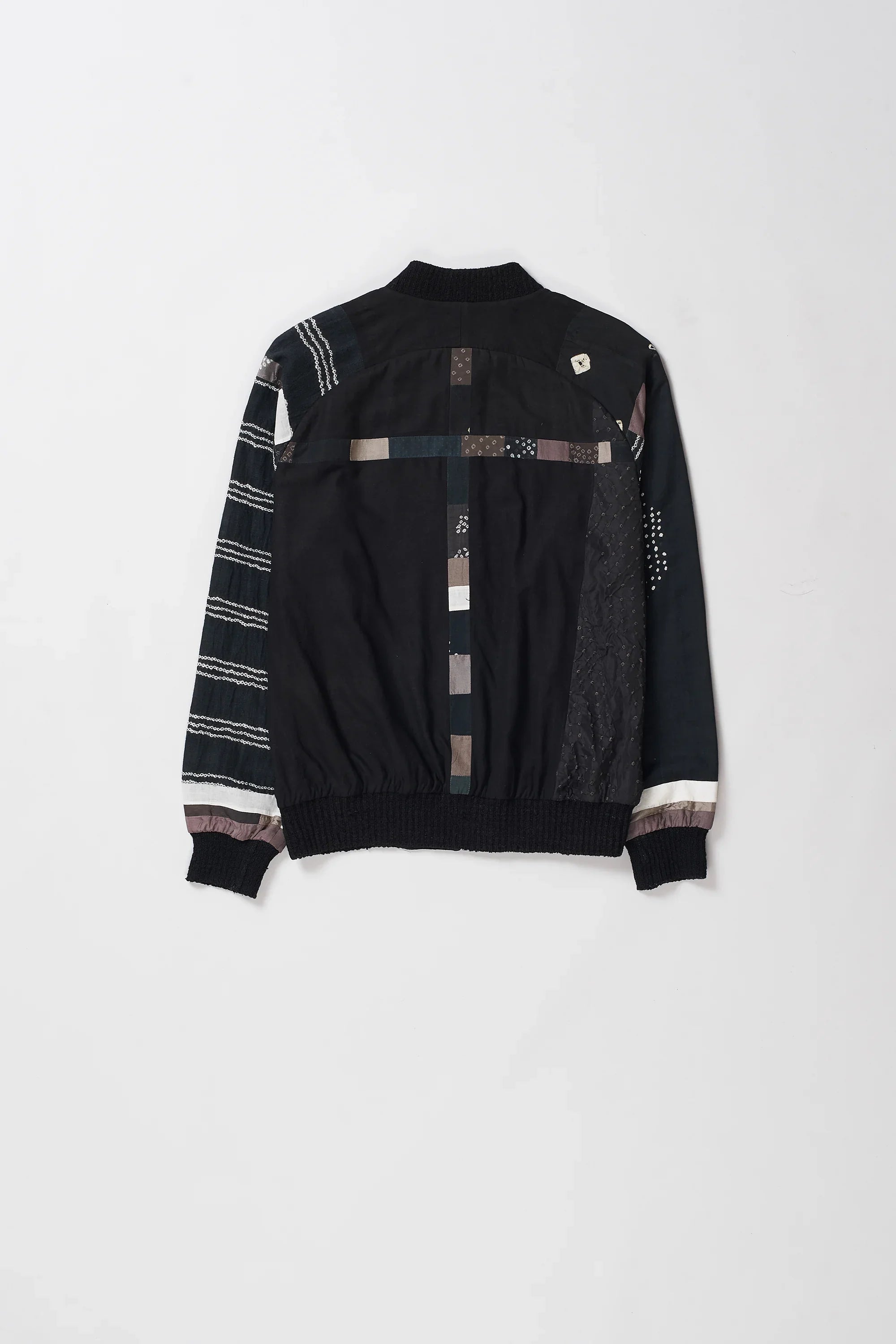CROPPED PATCHWORK BOMBER JACKET