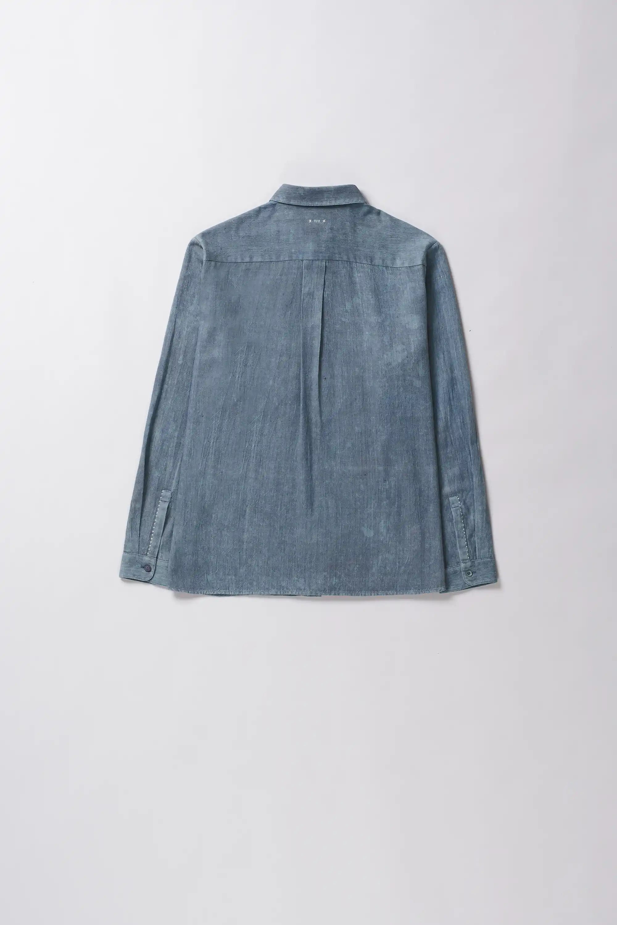 Back image of sky indigo shirt