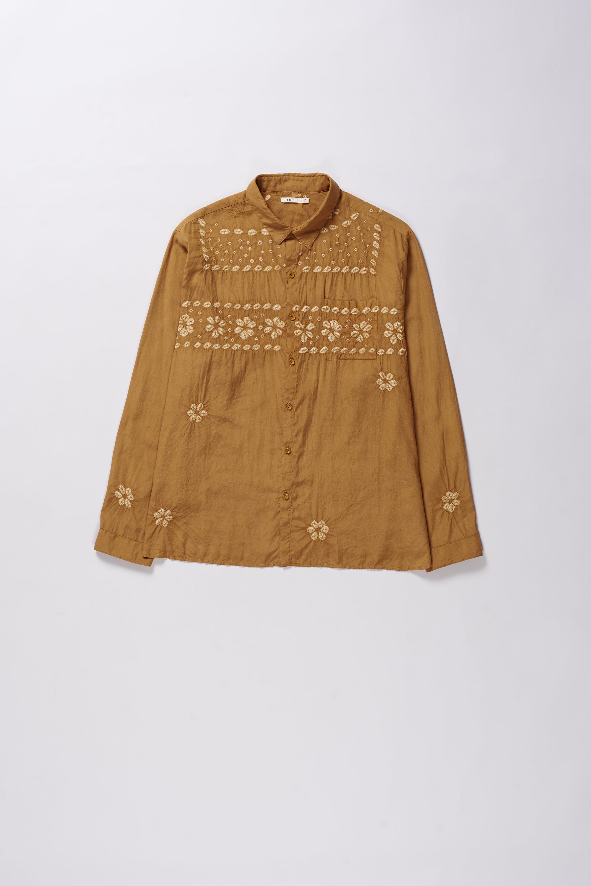 Lovers Mustrad Yellow Relaxed Shirt