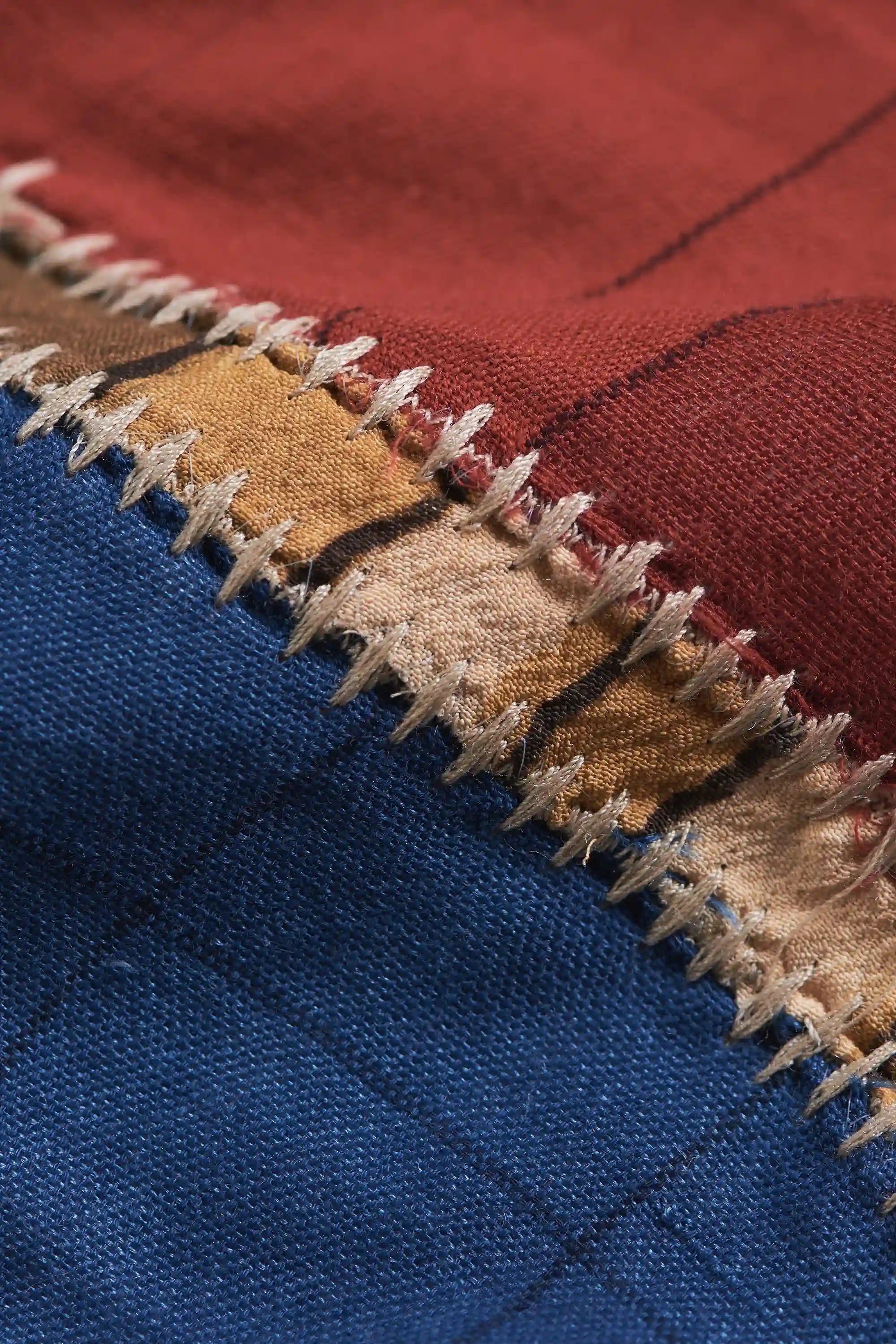 Fabric close-up with patchwork