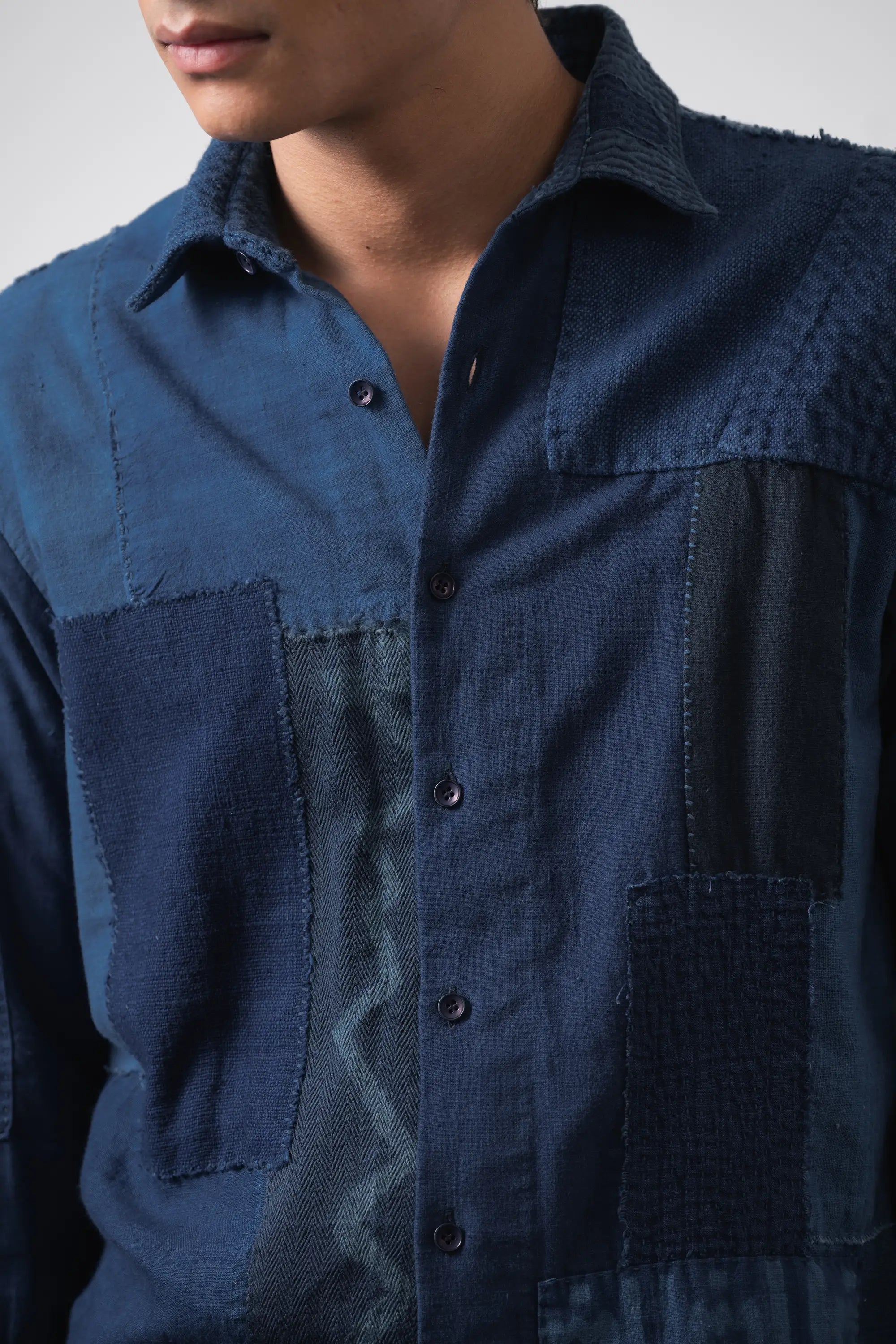 Relaxed Fit Patchwork Shirt