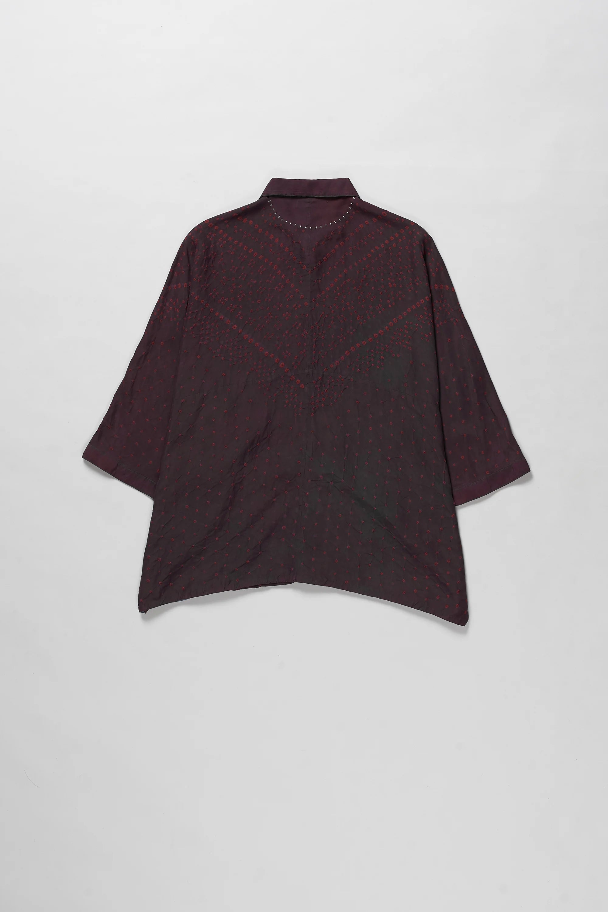Unisex Silk Shirt with Bandhani