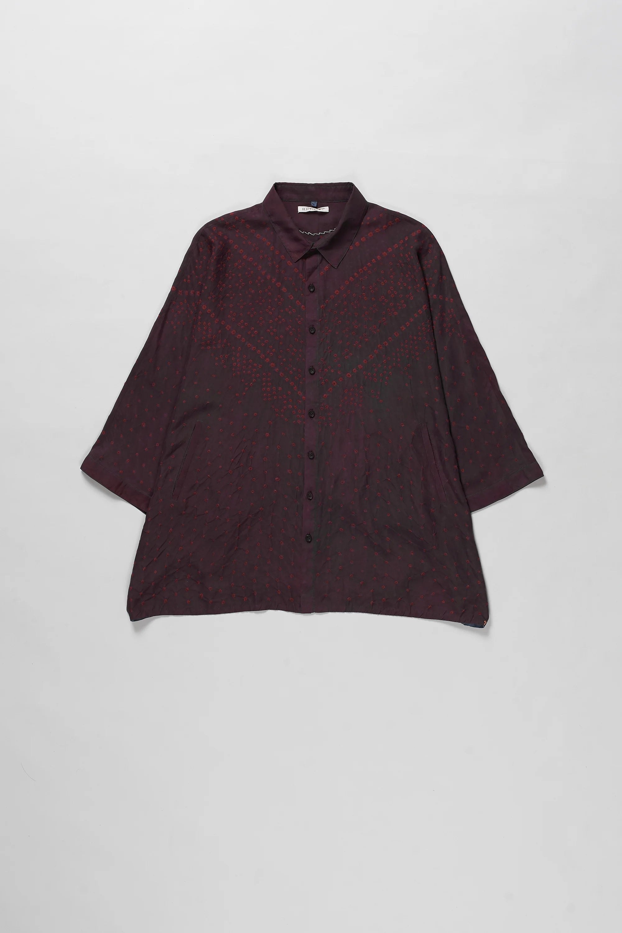 Unisex Silk Shirt with Bandhani