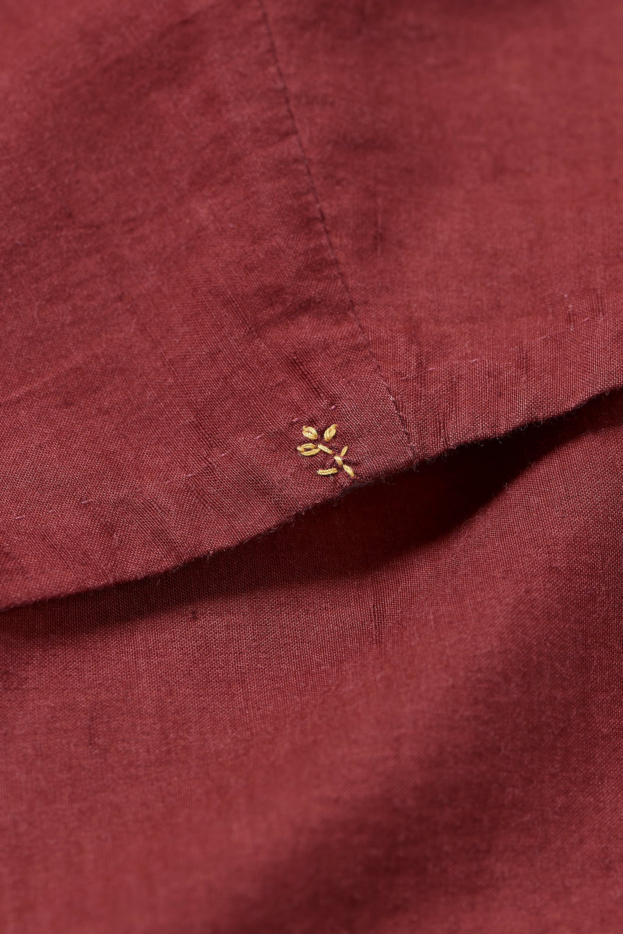 COTTON SILK BLEND EMBROIDERED DRESS