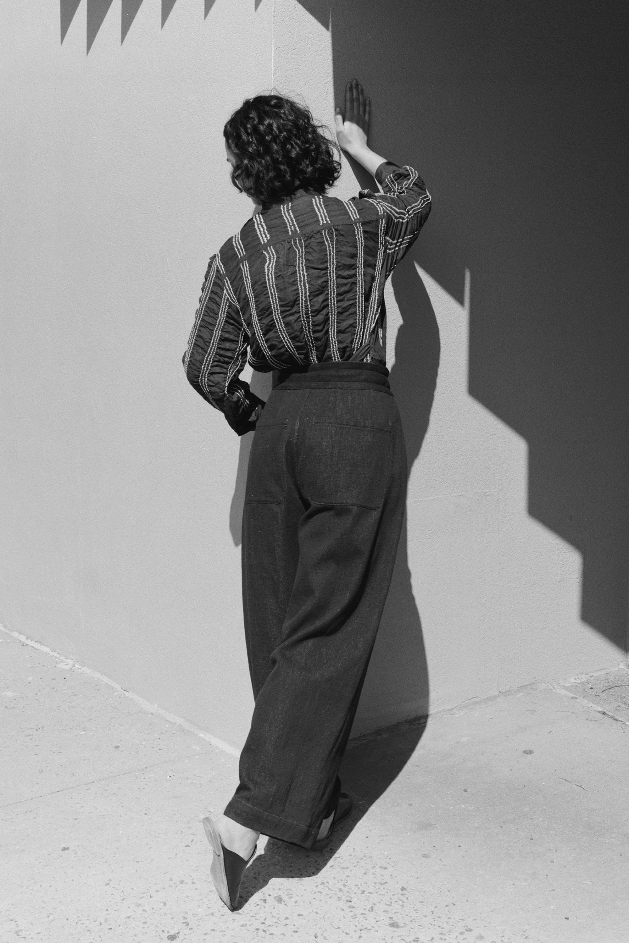 PIN STRIPE BANDHANI SHIRT