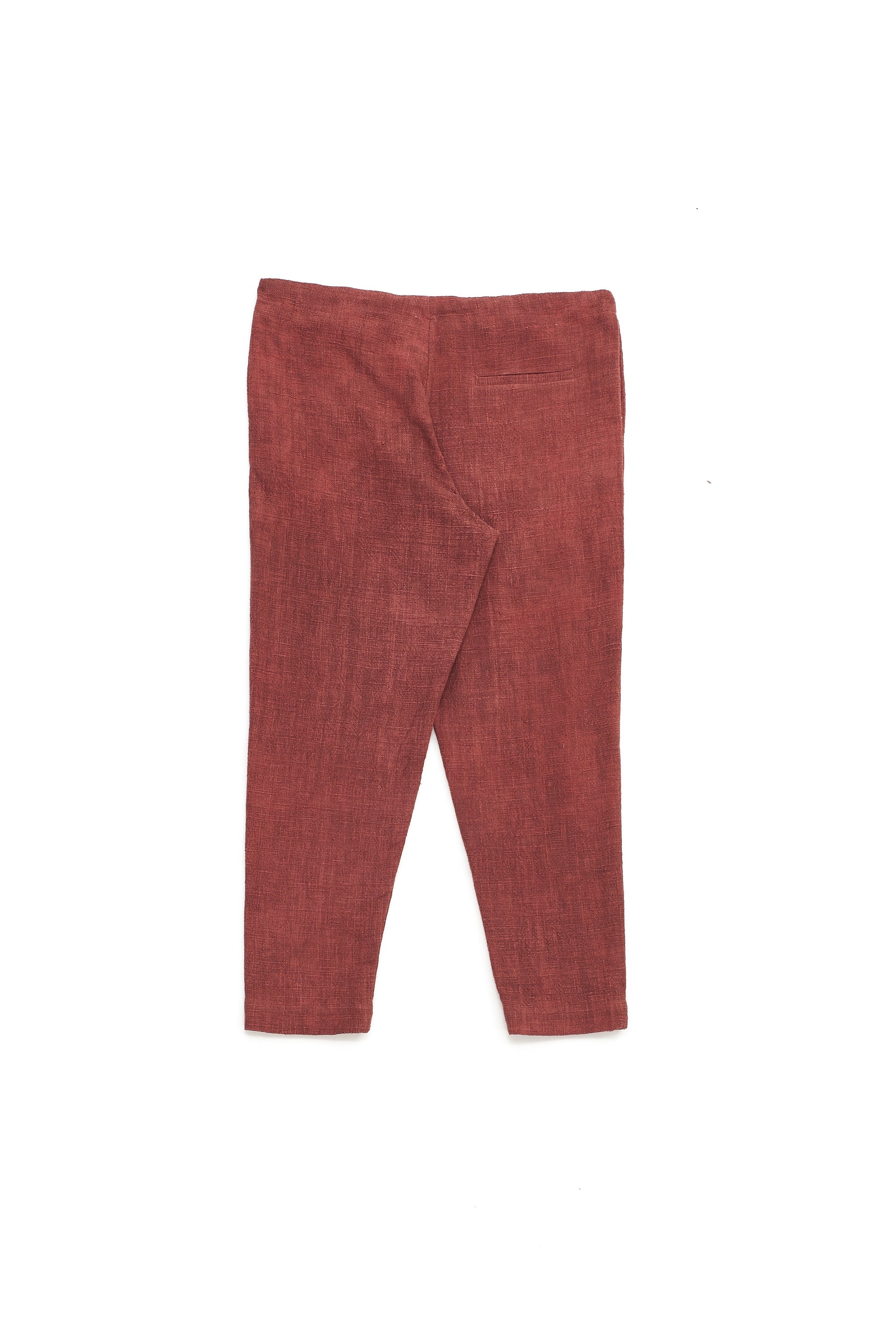 ROUGE PINK ORGANIC COTTON DRAWSTRING TAPERED PANTS
