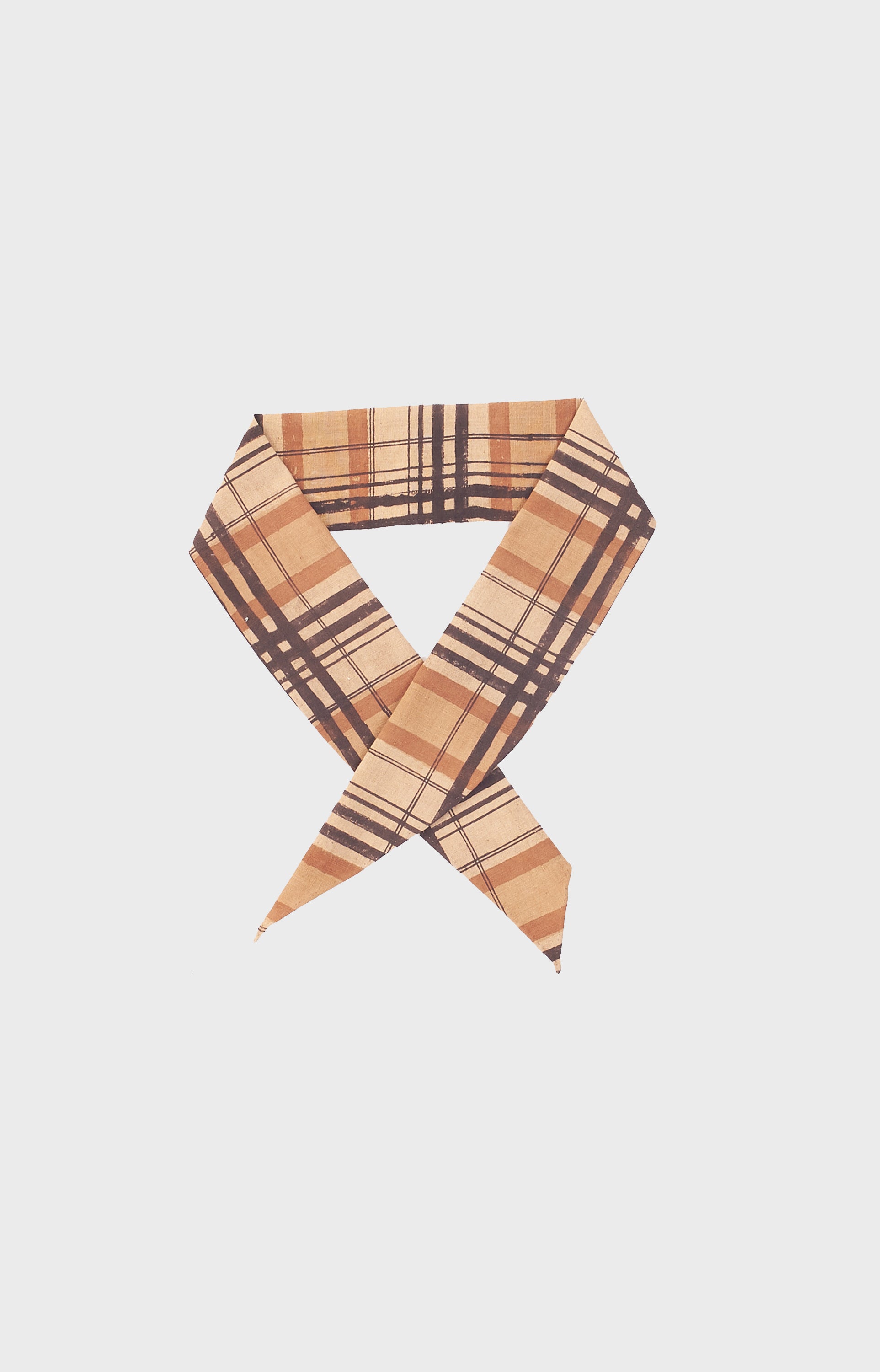 40S Count Handspun Organic Cotton Bandana Printed with Natural Color