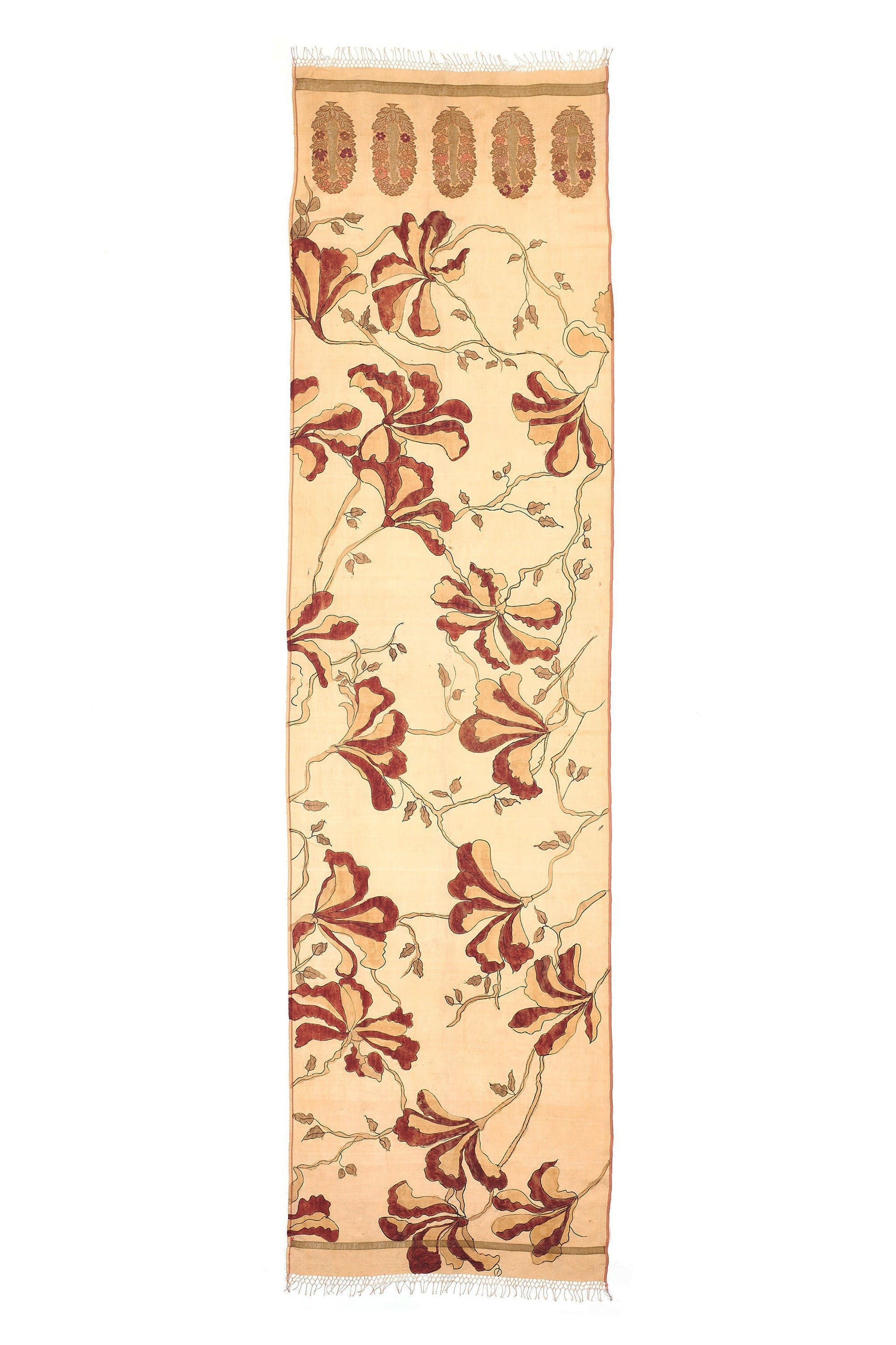 WHISKEY GOLD SILK WITH KALAMKARI SCARF