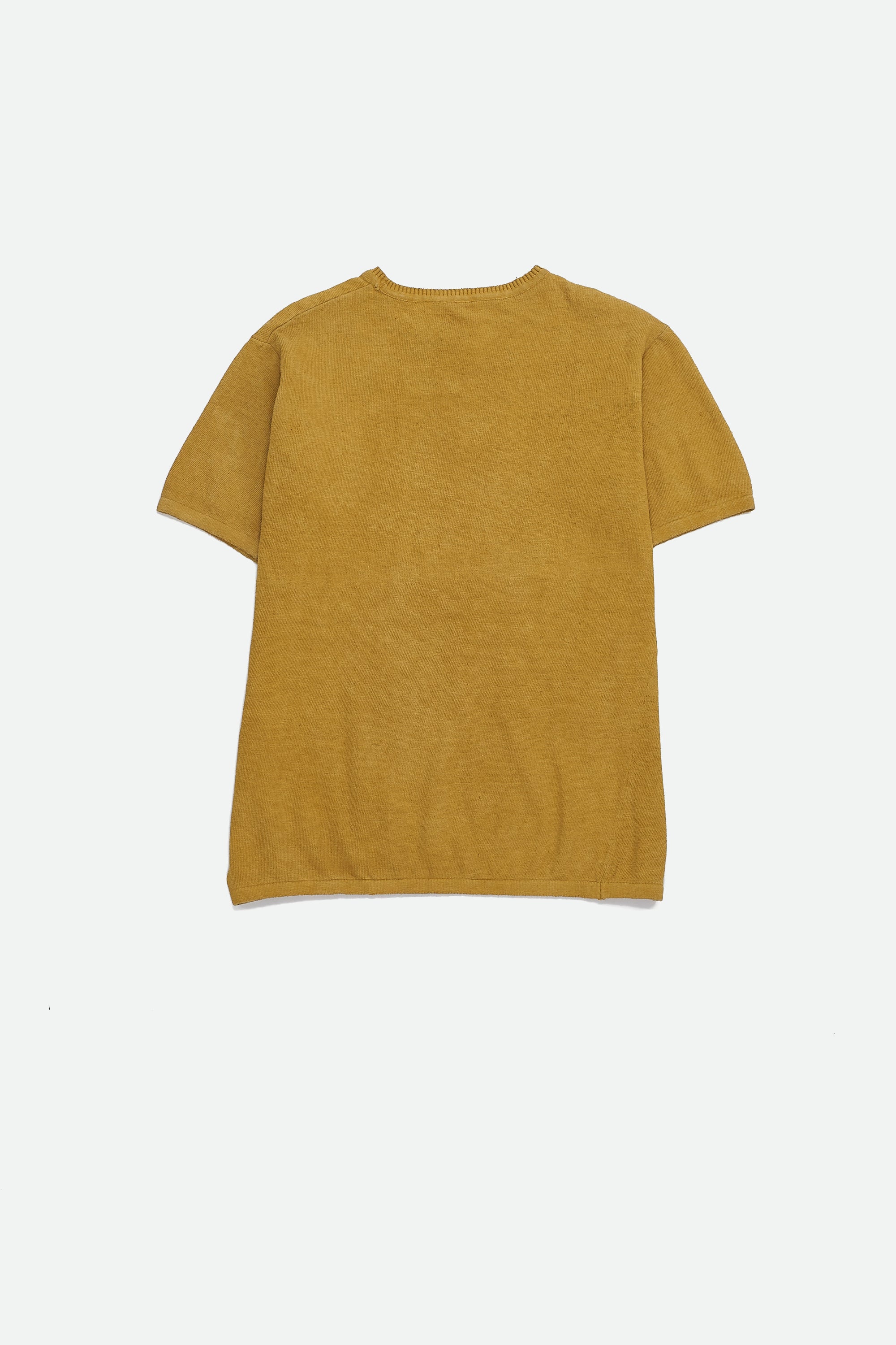 OCHRE YELLOW KNITTED T-SHIRT