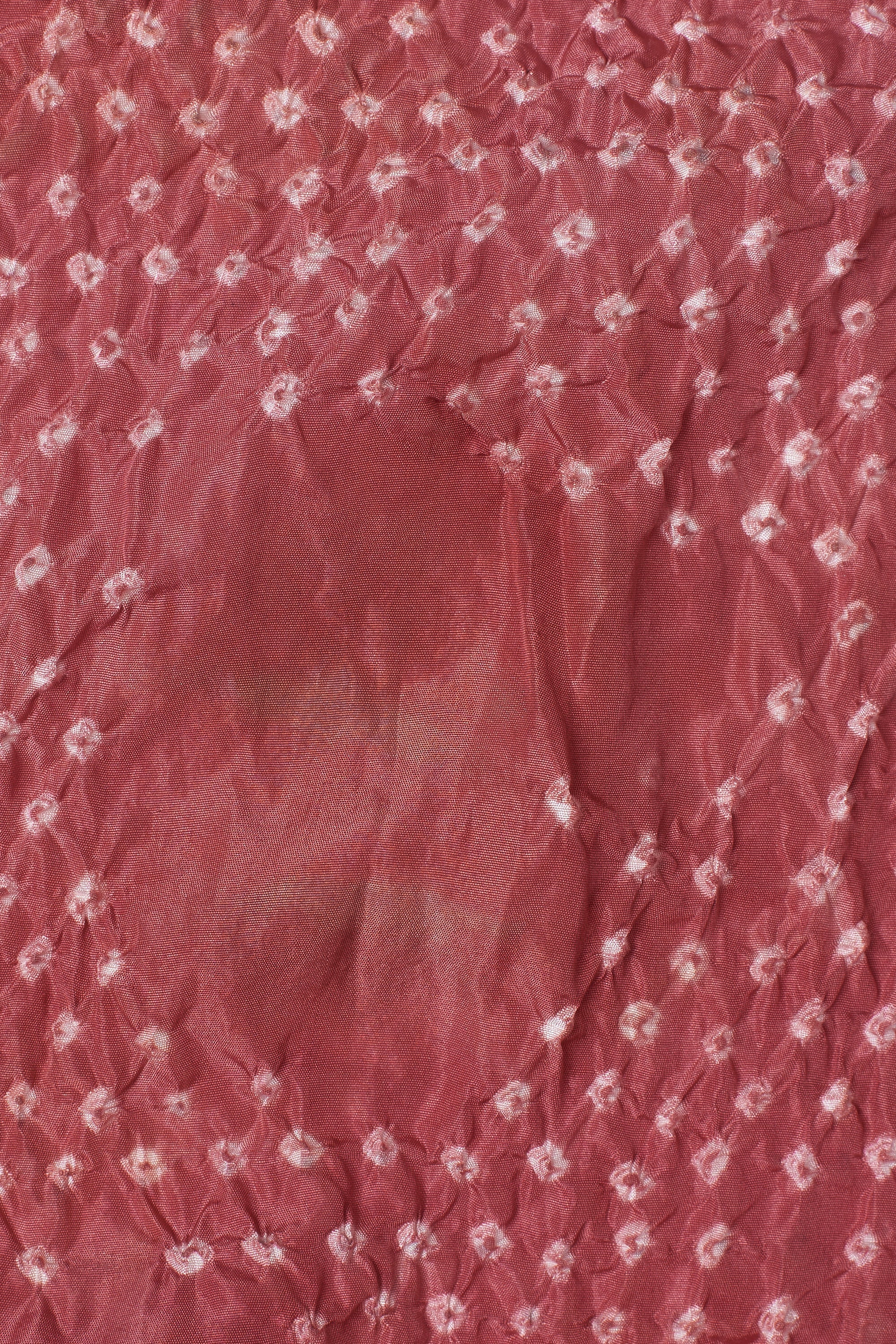 PINK WOOD SILK ALLOVER BANDHANI SCARF
