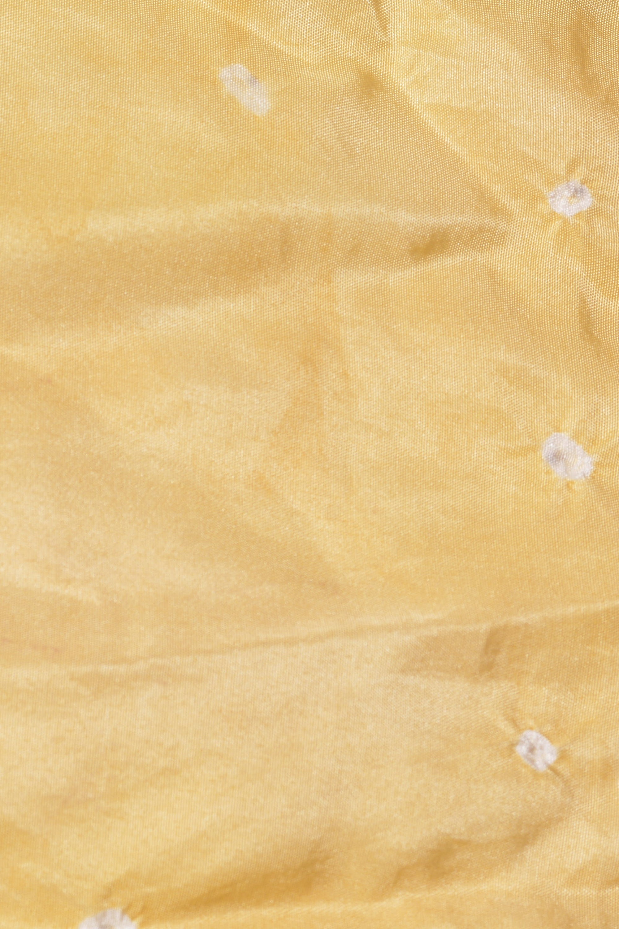 OCHRE YELLOW BANDHANI SILK SCARF