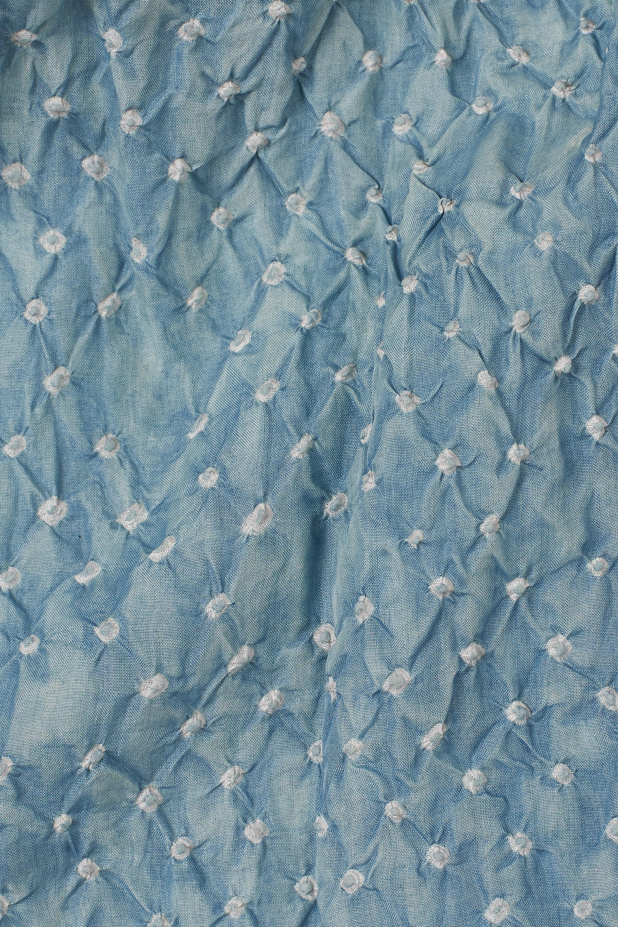 LIGHT INDIGO SILK SCARF