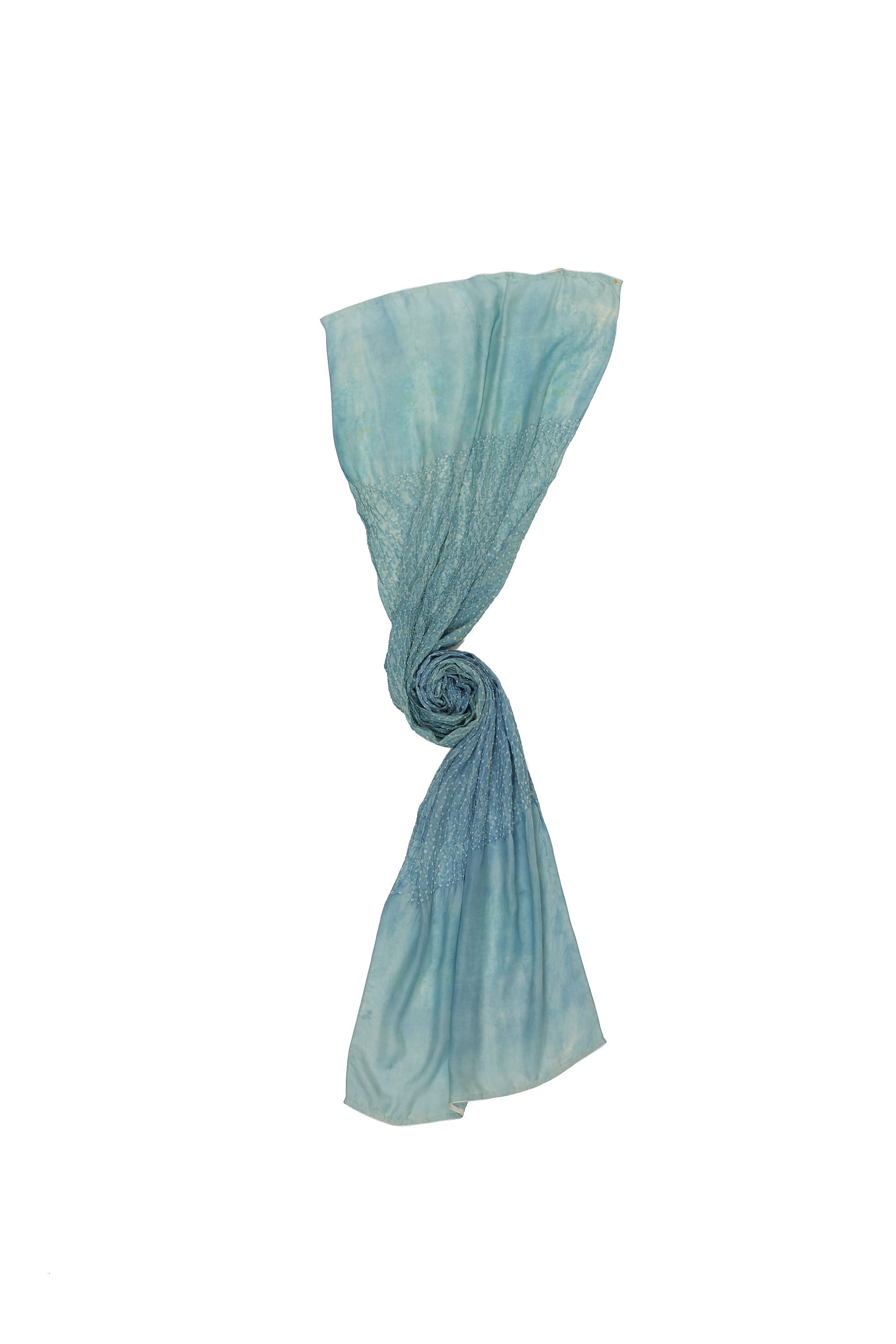 LIGHT INDIGO SILK SCARF