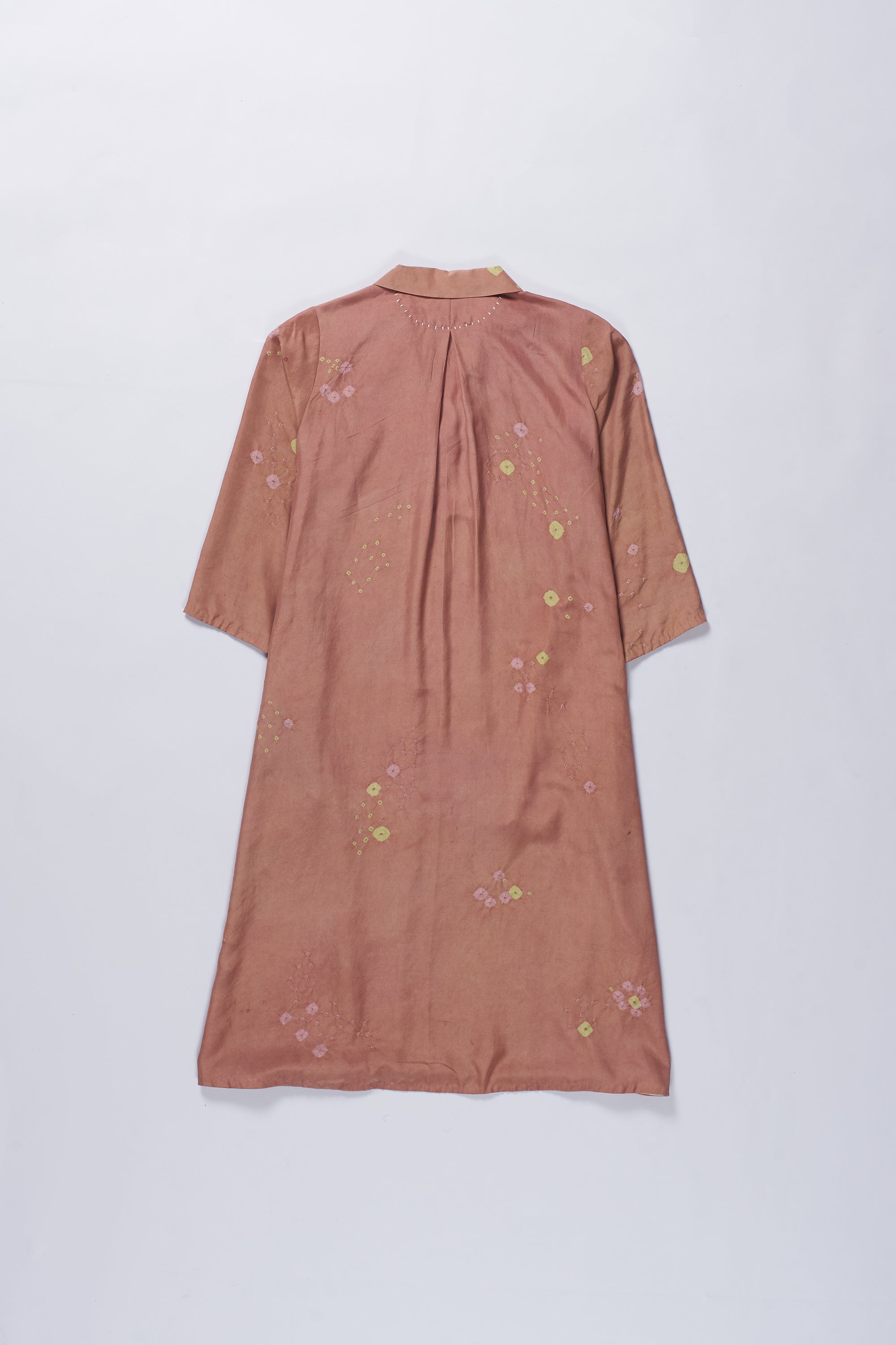 PEACH SILK DRESS