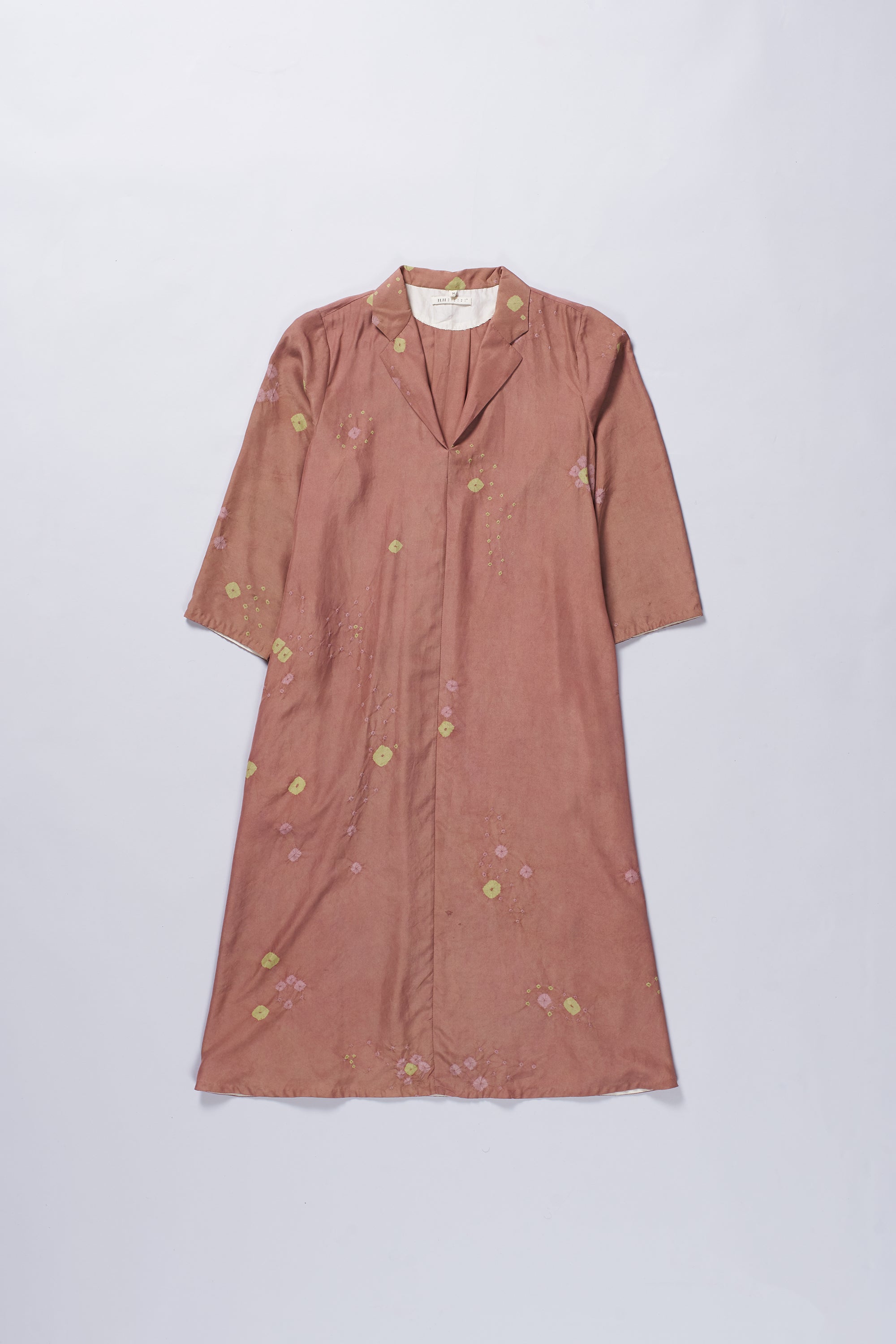 PEACH SILK DRESS