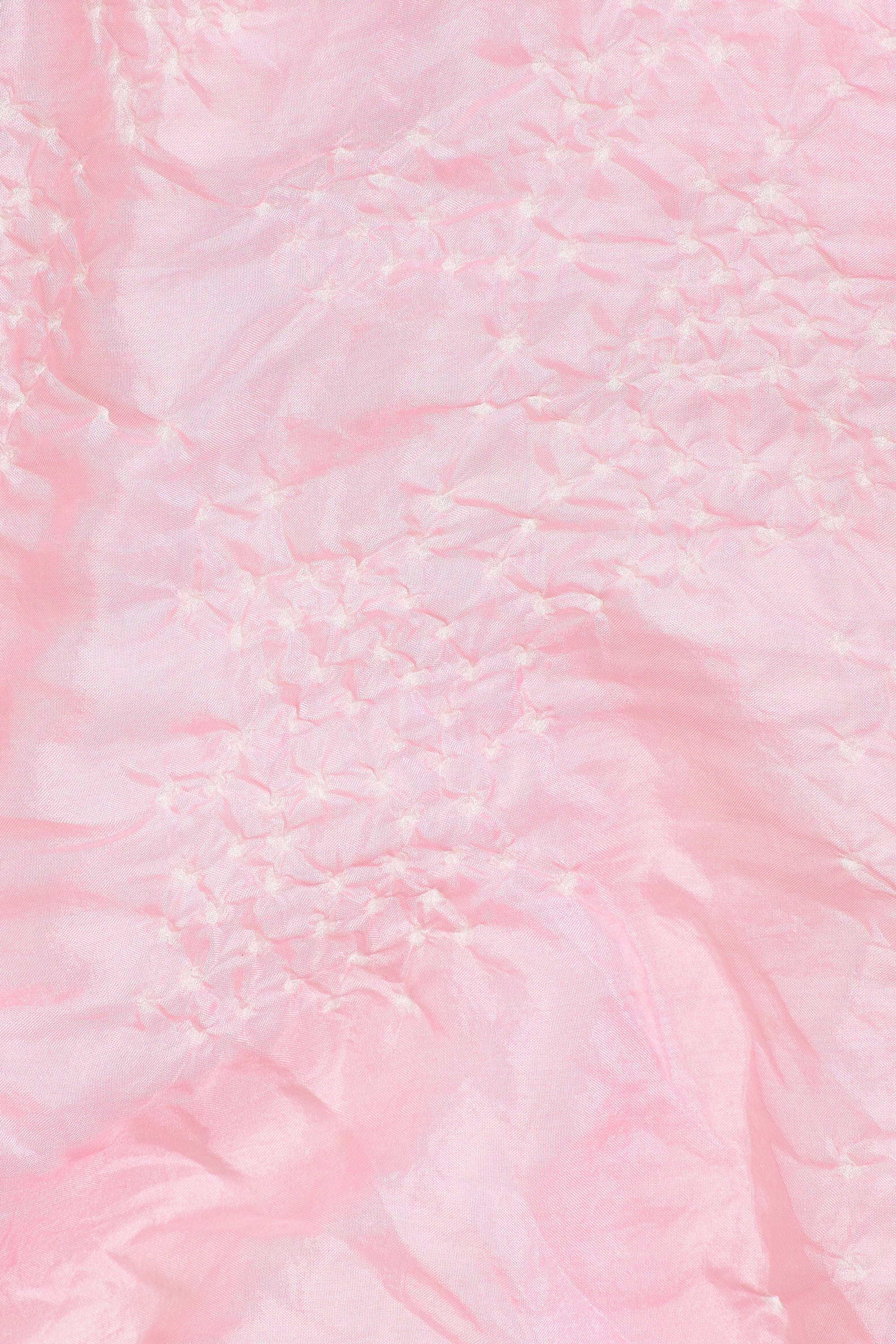 LIGHT PINK SILK WITH BANDHANI SHAWL