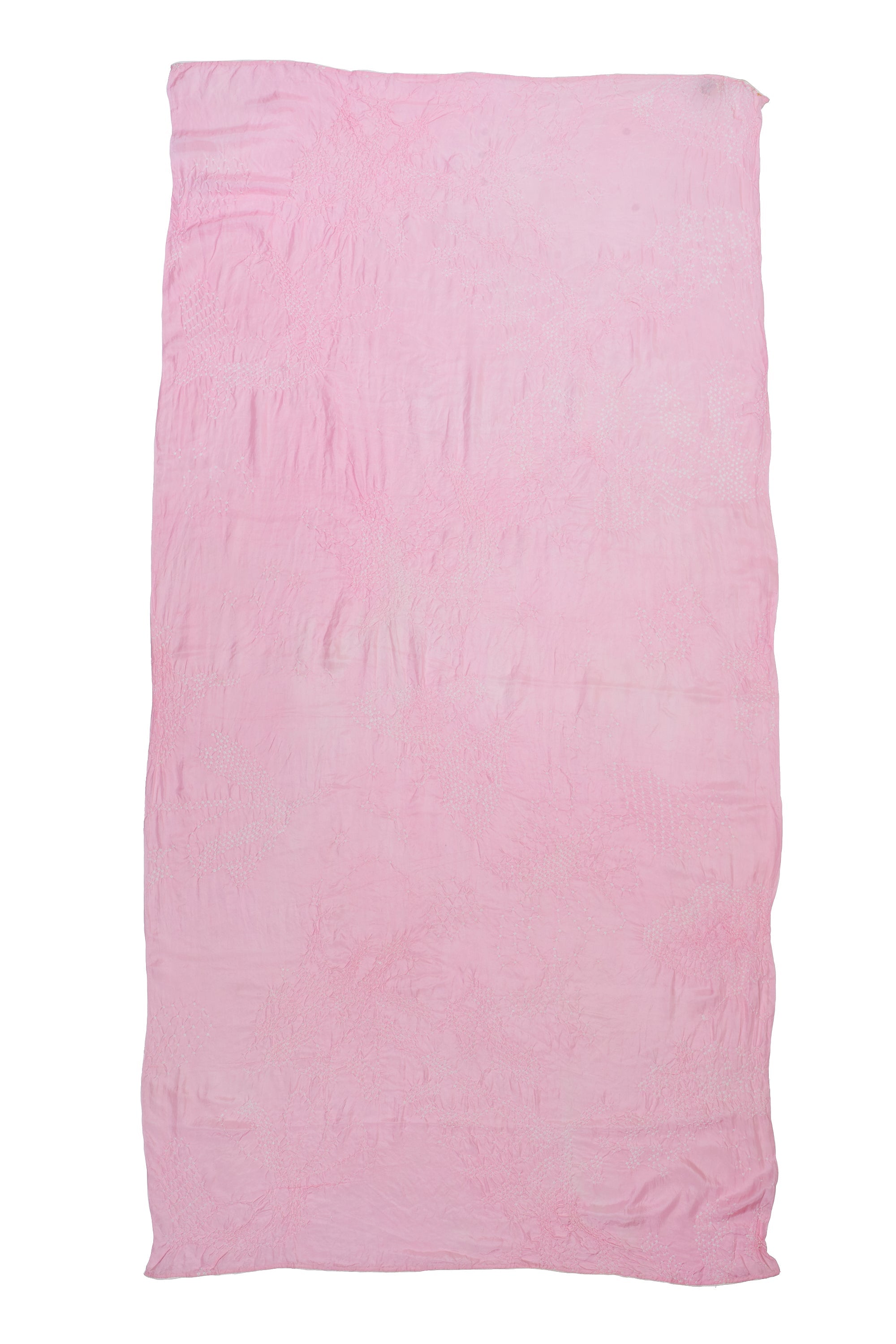 LIGHT PINK SILK WITH BANDHANI SHAWL