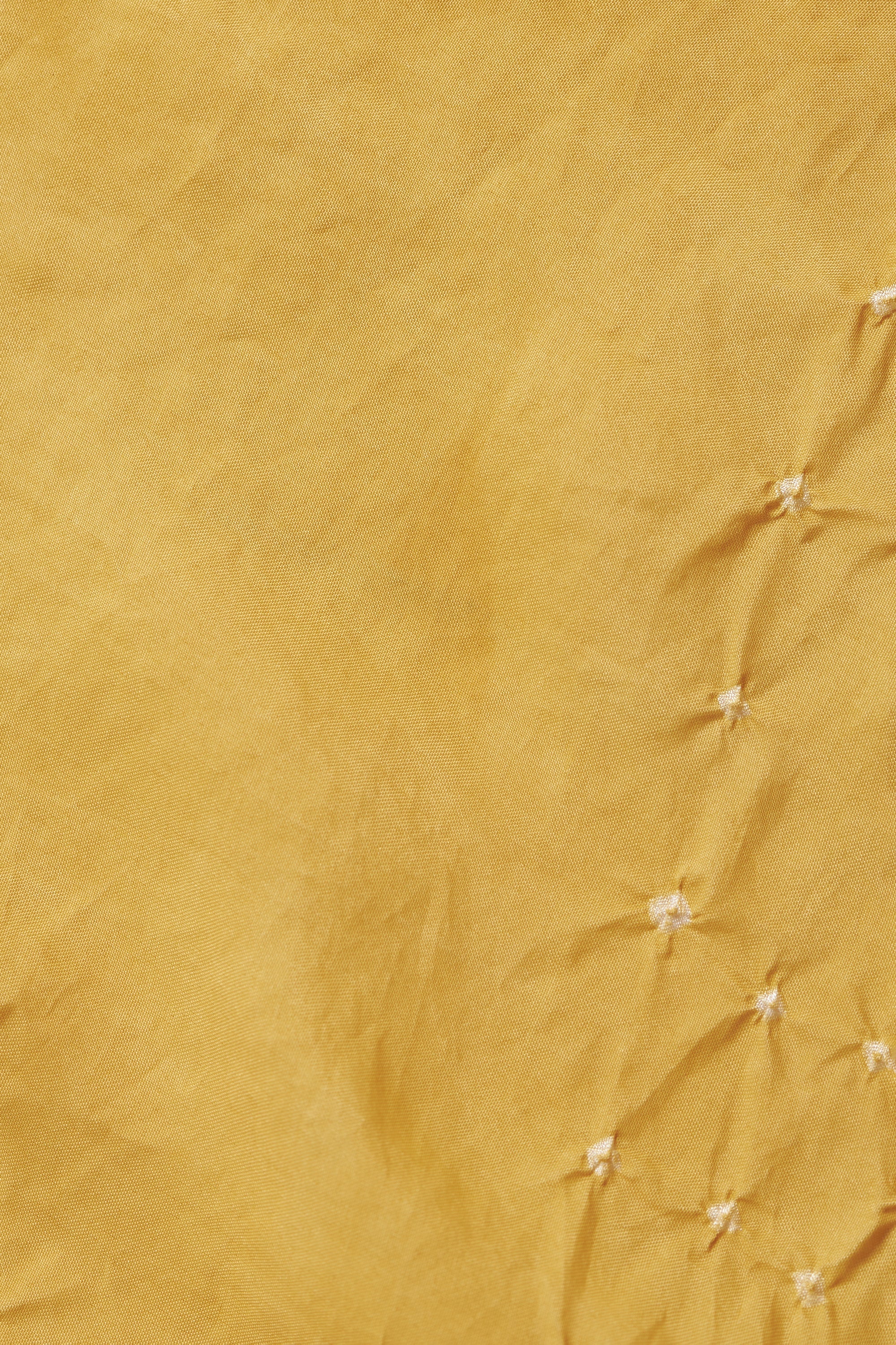 OCHRE YELLOW SILK WITH BANDHANI SCARF
