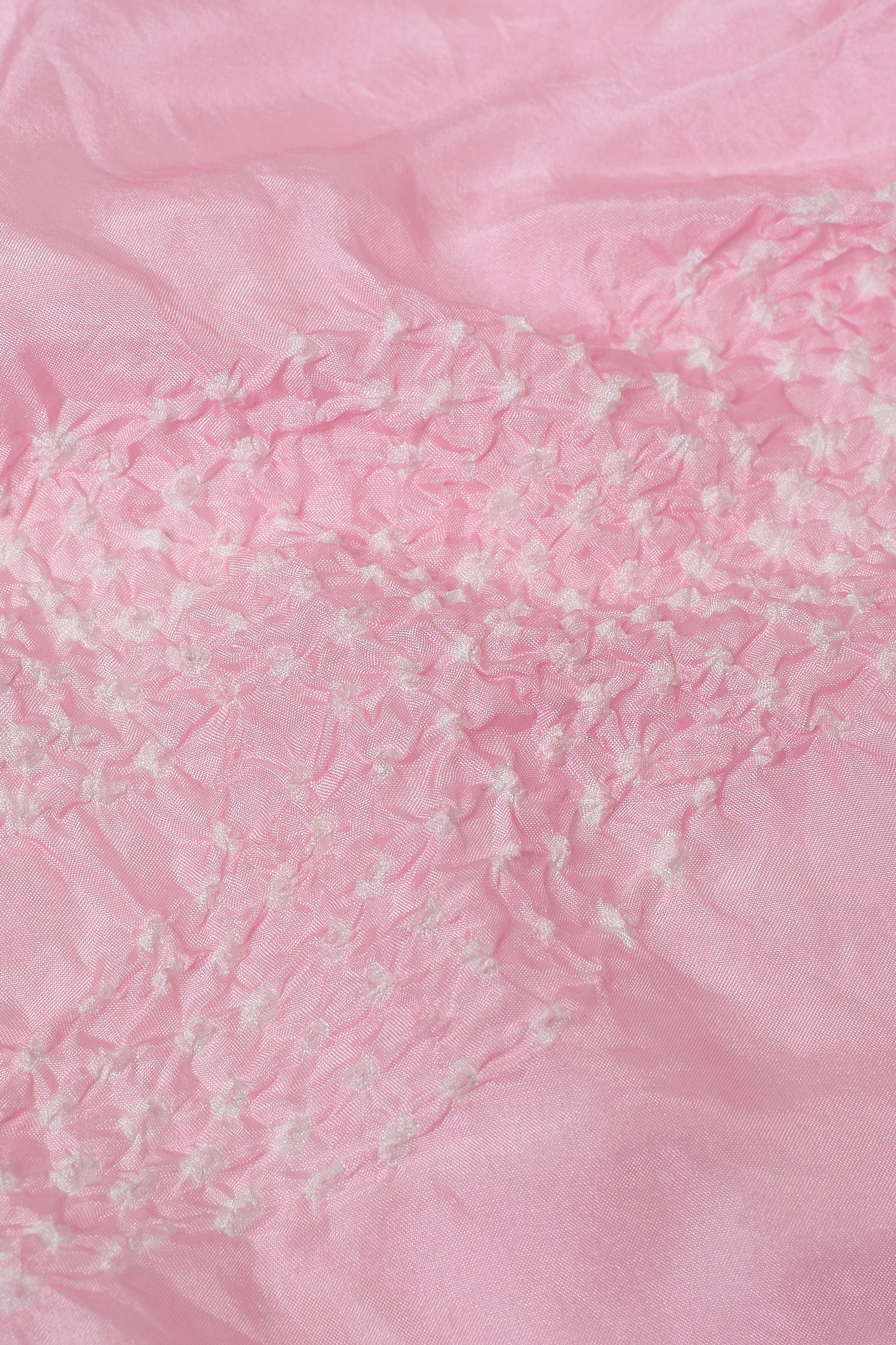 LIGHT PINK SILK BANDHANI WOMEN SHRUG