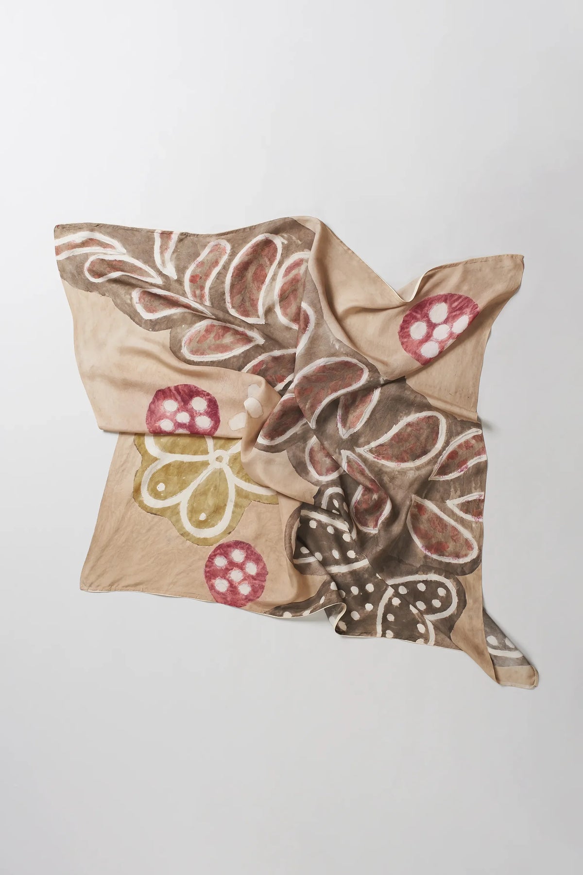Kalamkari Silk Scarf in Multi Colour