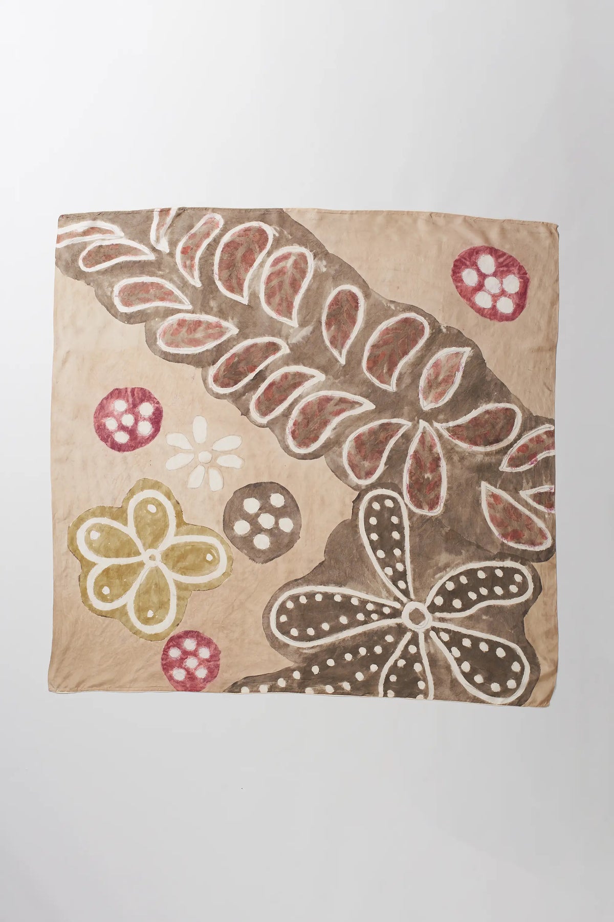 Kalamkari Silk Scarf in Multi Colour