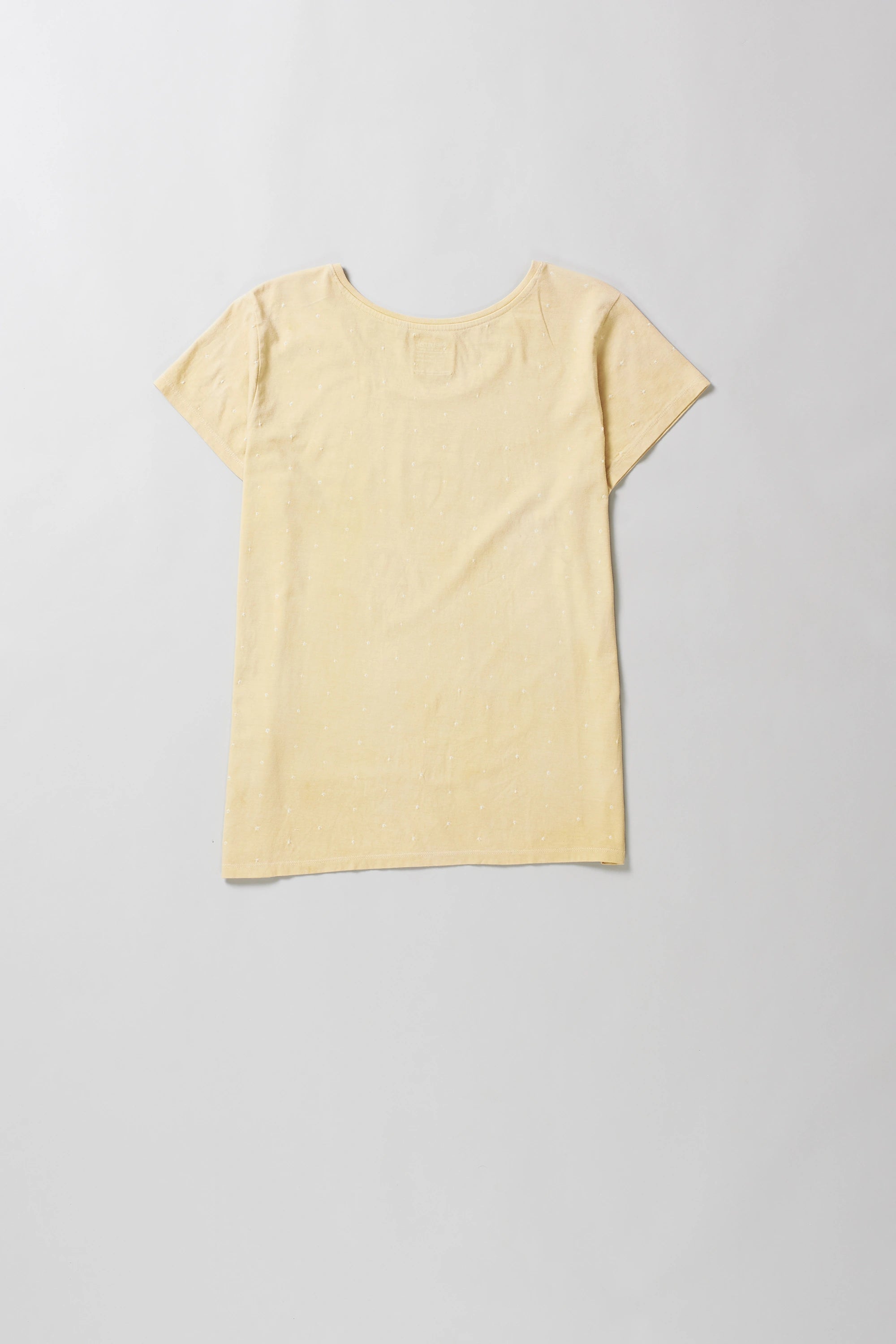 Losse Fit Knitted T-Shirt in Ochre Yellow