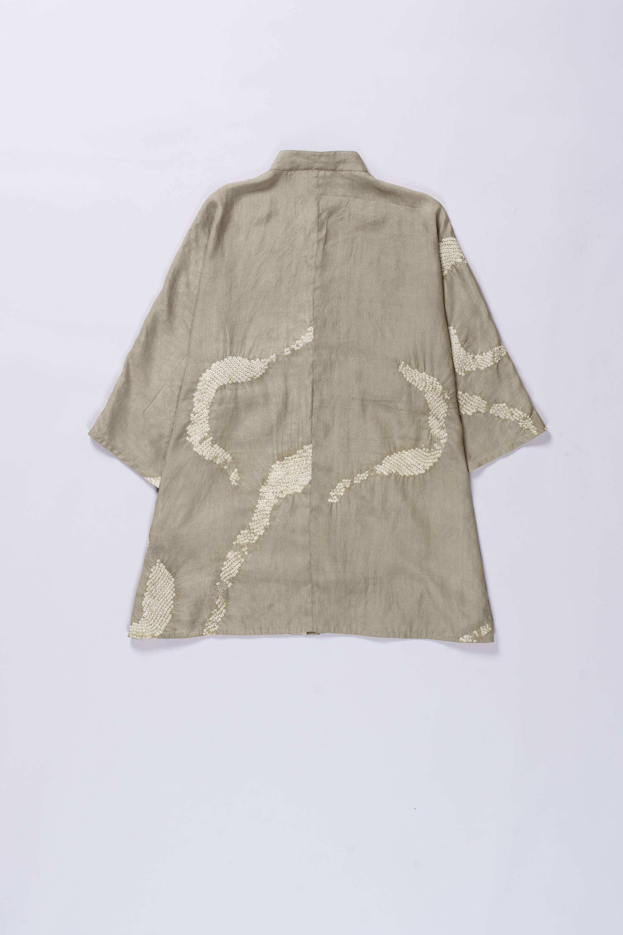 KIMONO SLEEVE SILK SHIRT