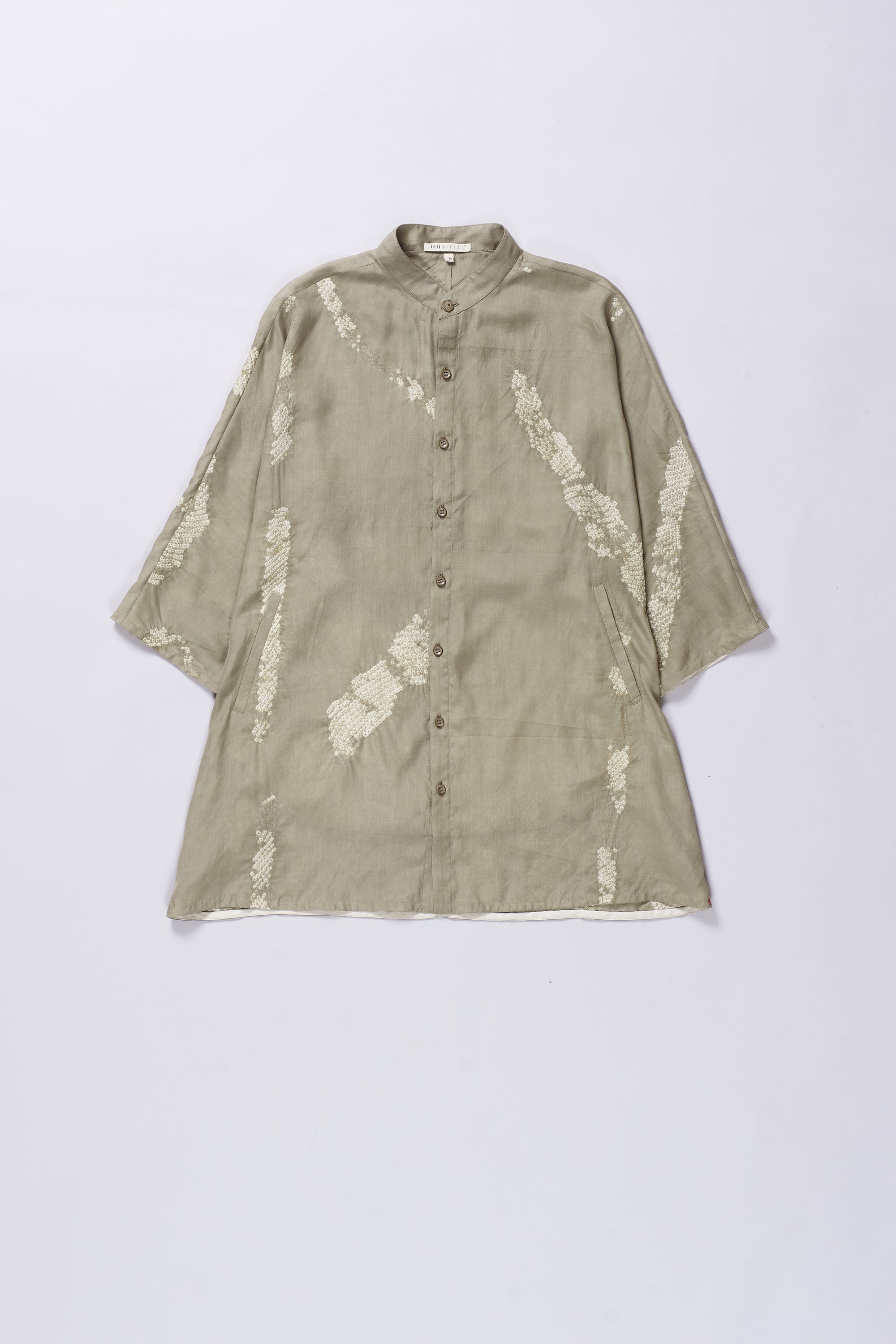 KIMONO SLEEVE SILK SHIRT